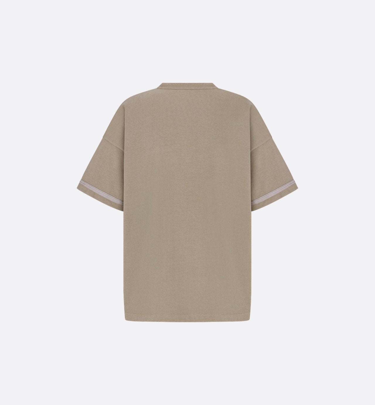 Dior And Stone Island T-Shirt Oversized Fit Brown Cotton Jersey