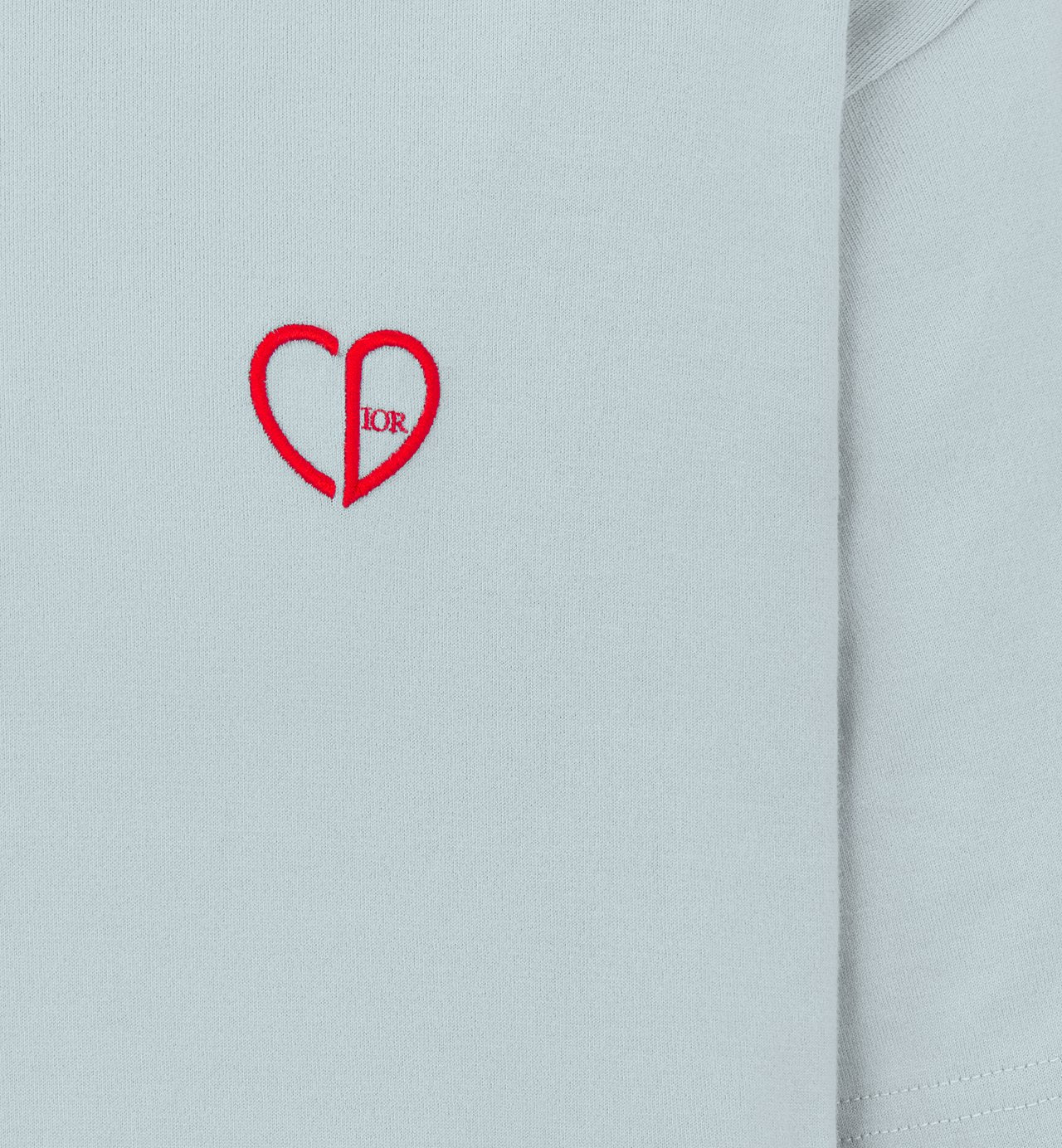 Cd Heart Relaxed-Fit T-Shirt Gray Cotton Jersey