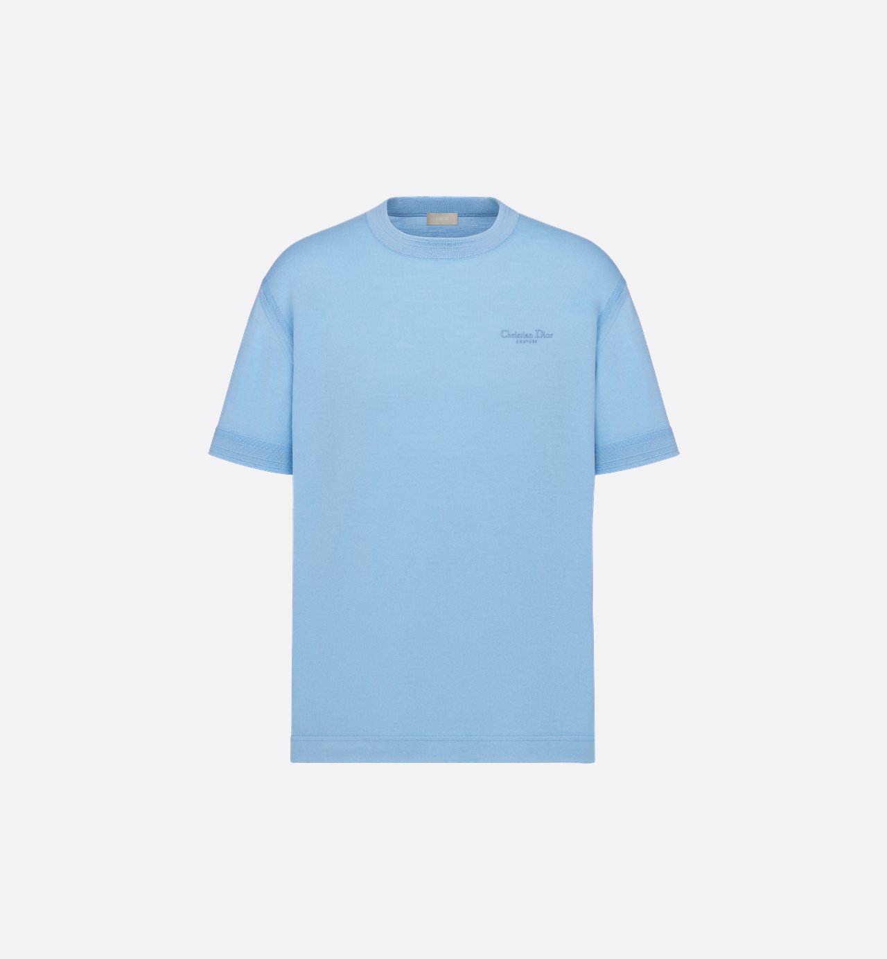 Couture T-Shirt Blue Virgin Wool Jersey