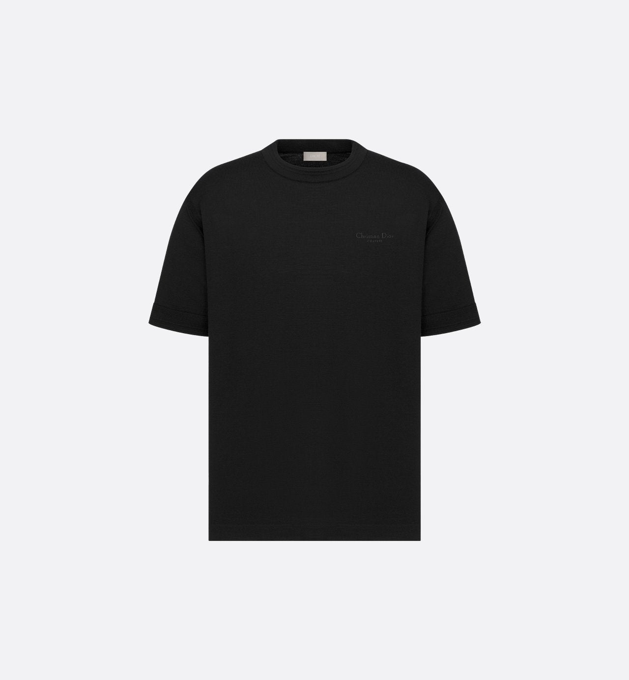 Couture T-Shirt Black Virgin Wool Jersey