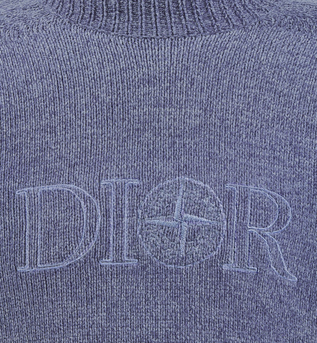 Dior And Stone Island Sweater Purple Technical Jersey