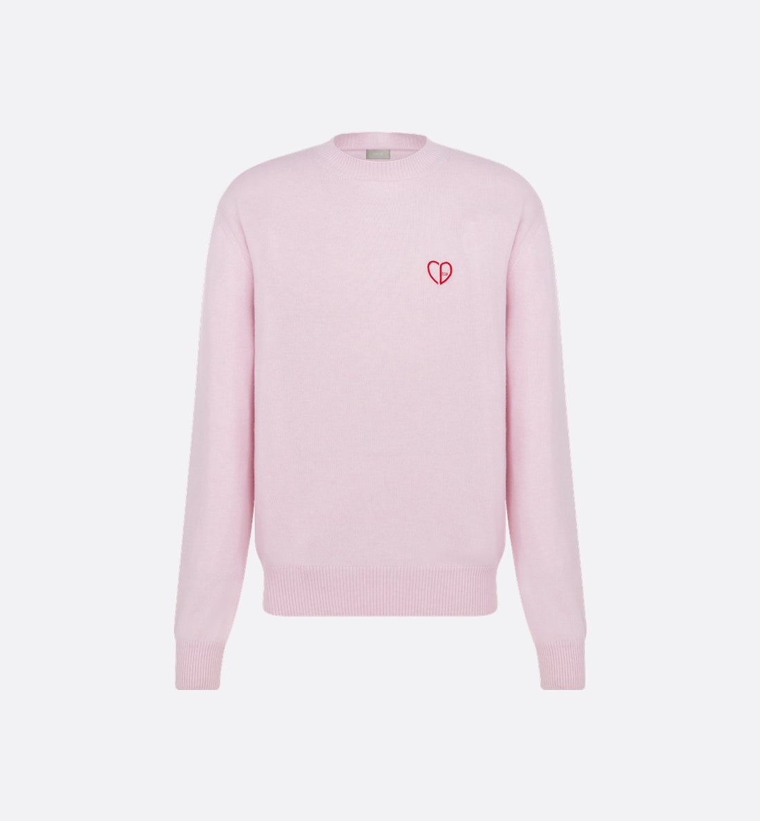 Cd Heart Sweater Pink Cashmere Jacquard