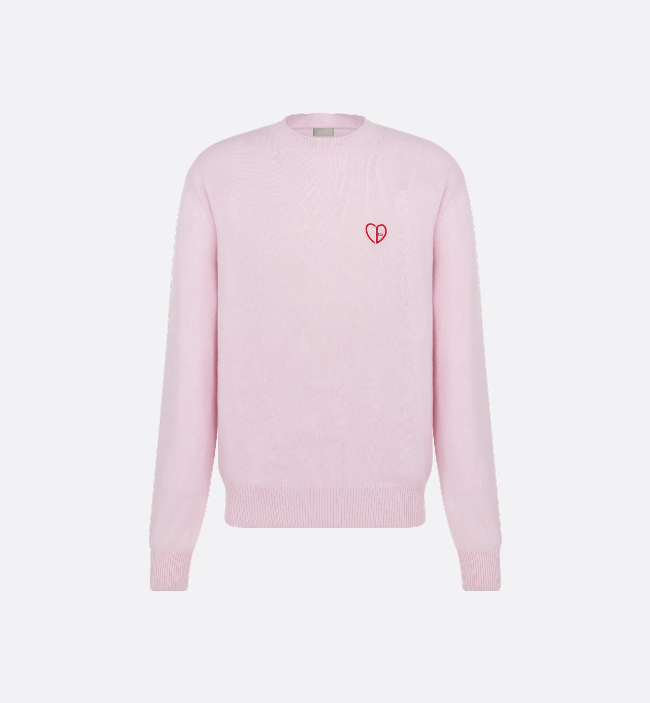 Cd Heart Sweater Pink Cashmere Jacquard