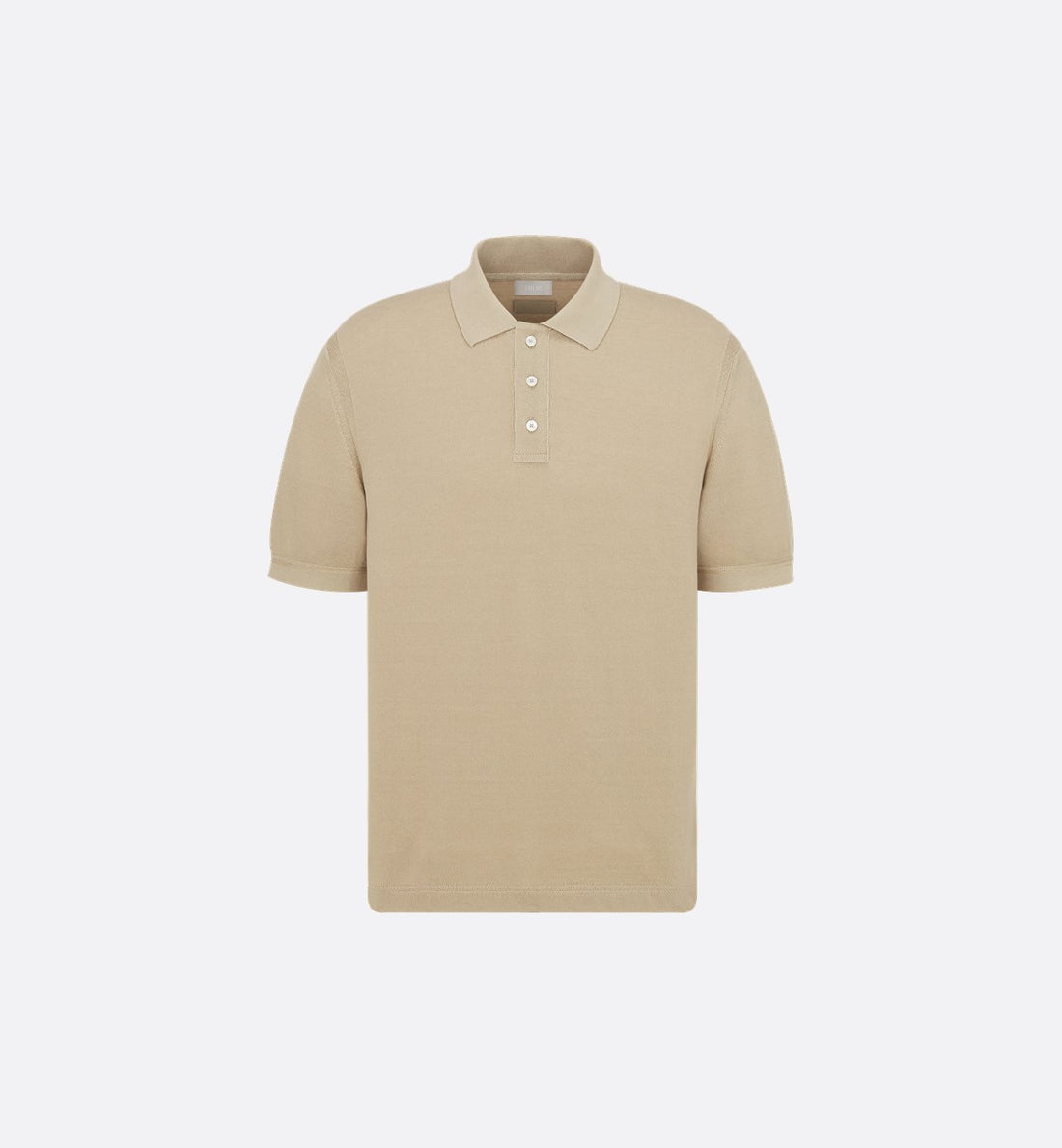 Icons Polo Shirt Beige Cotton And Silk Pique