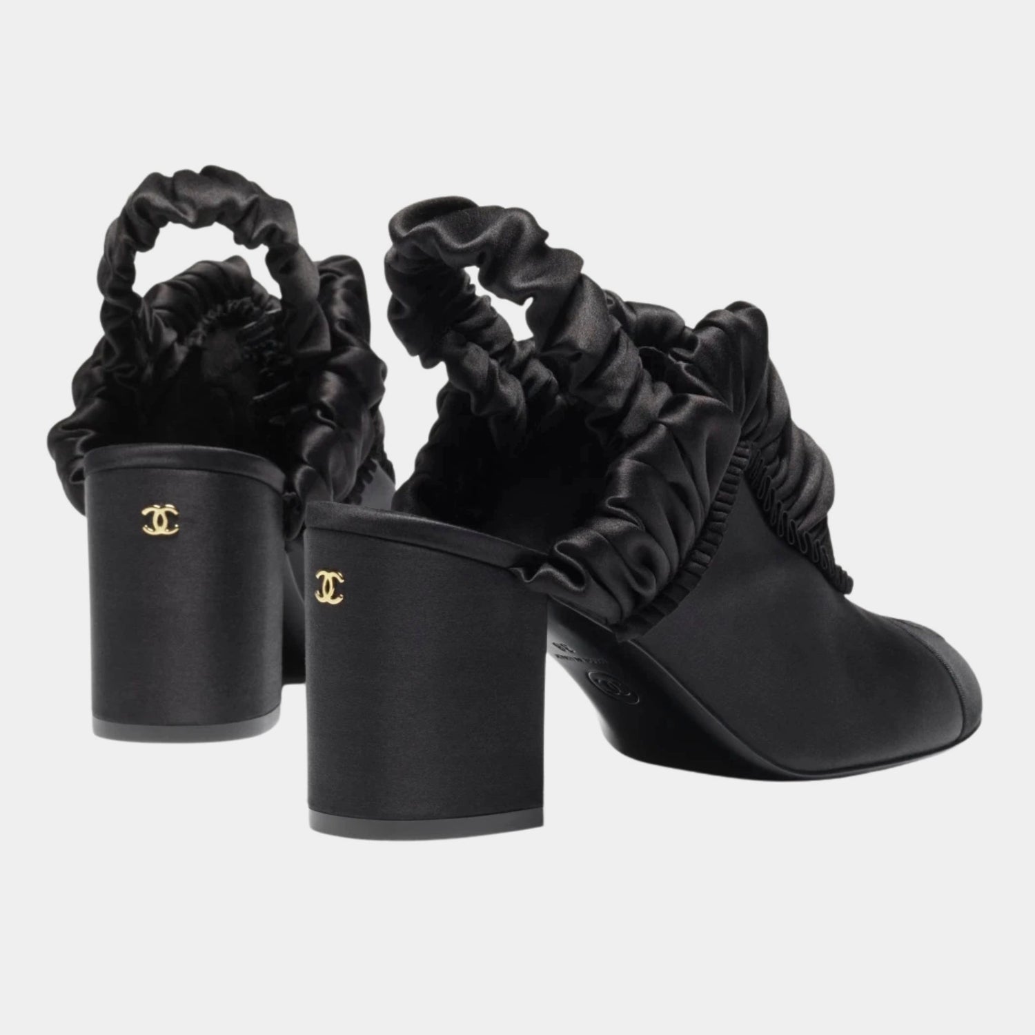 Slingbacks Silk Satin &amp; Grosgrain