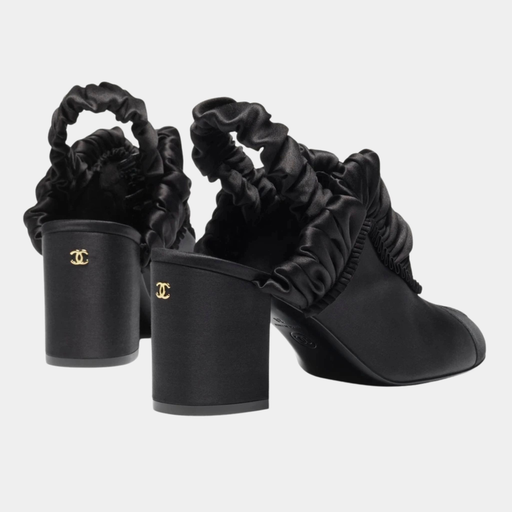 Slingbacks Silk Satin &amp; Grosgrain