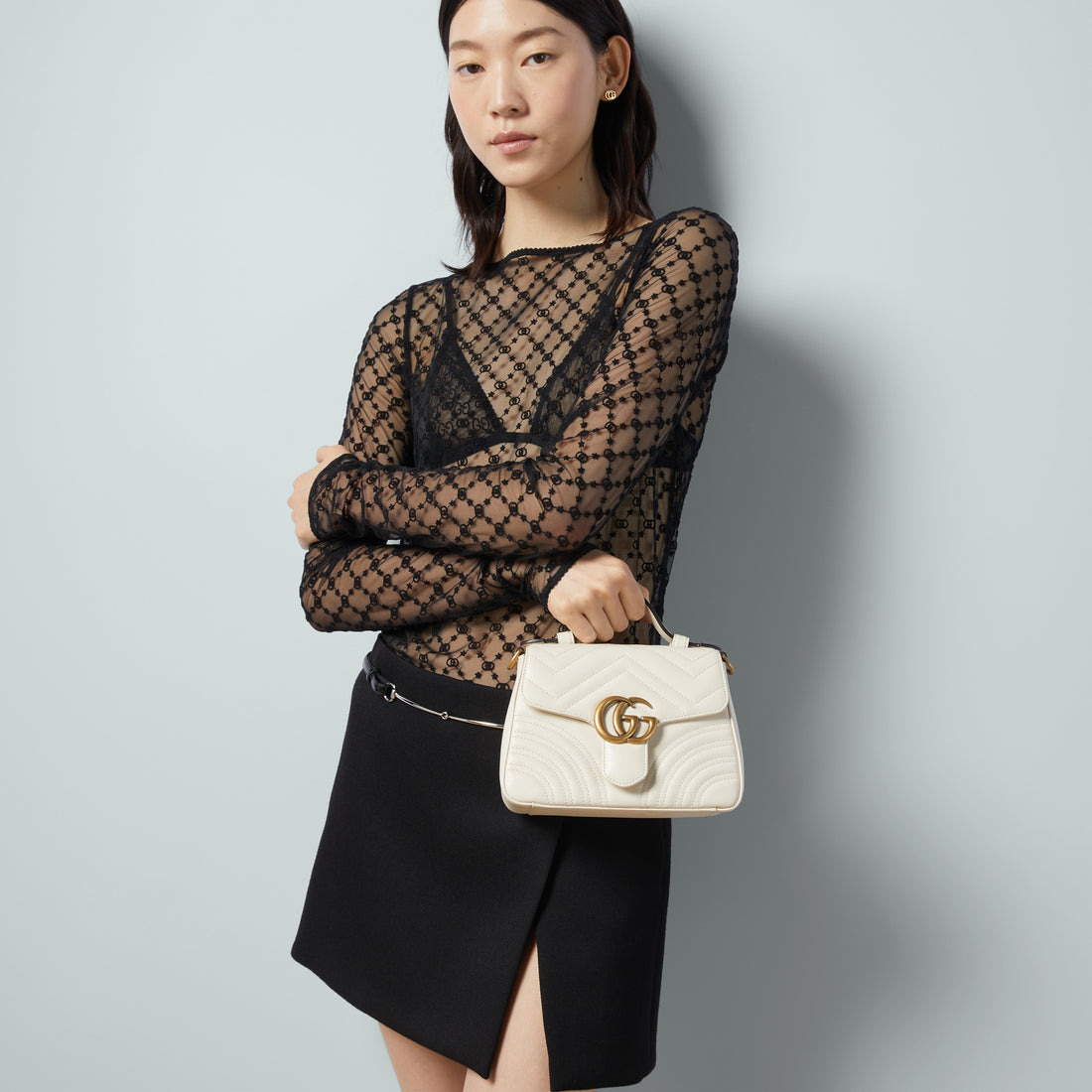 GG Marmont Mini Top Handle Bag