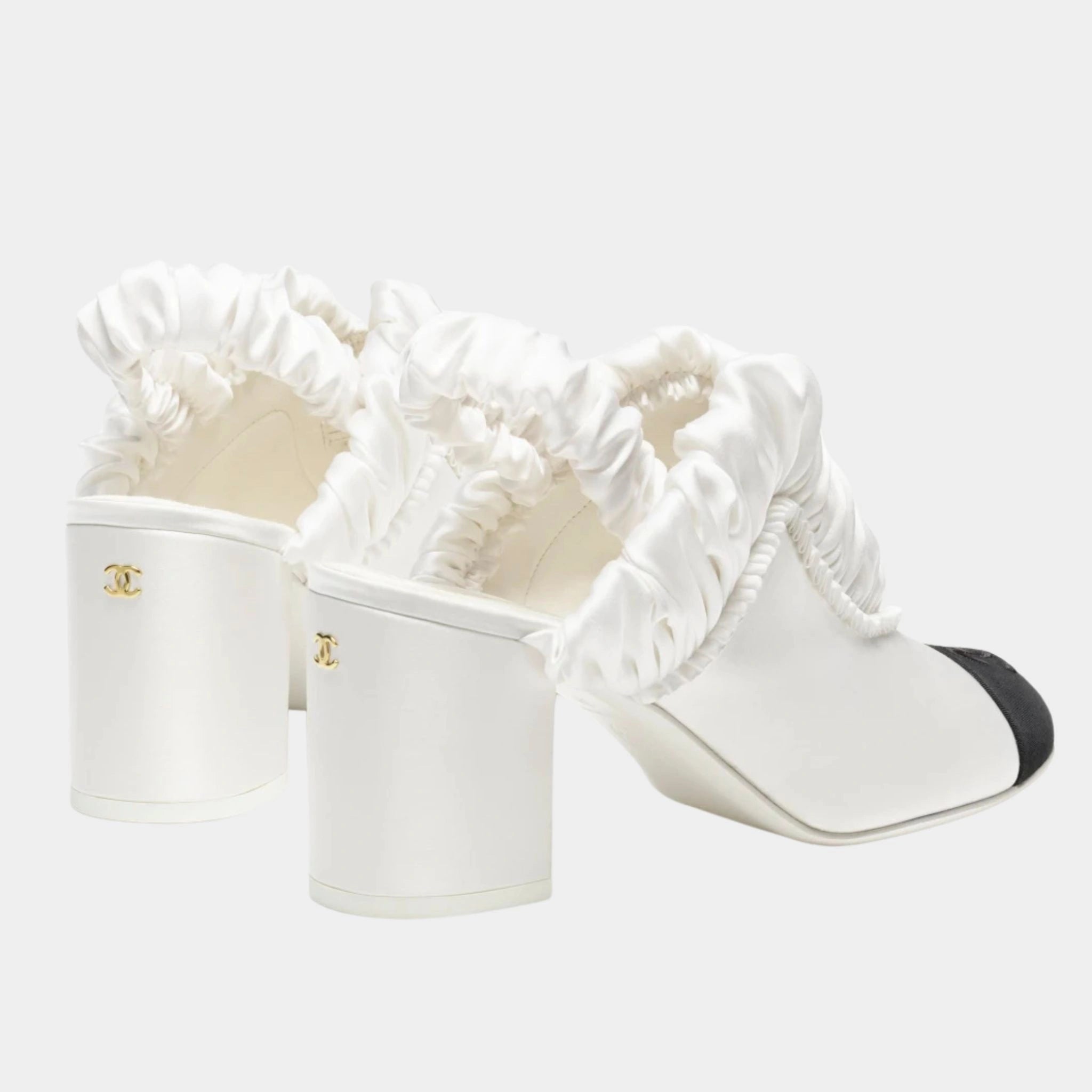 Slingbacks Silk Satin &amp; Grosgrain