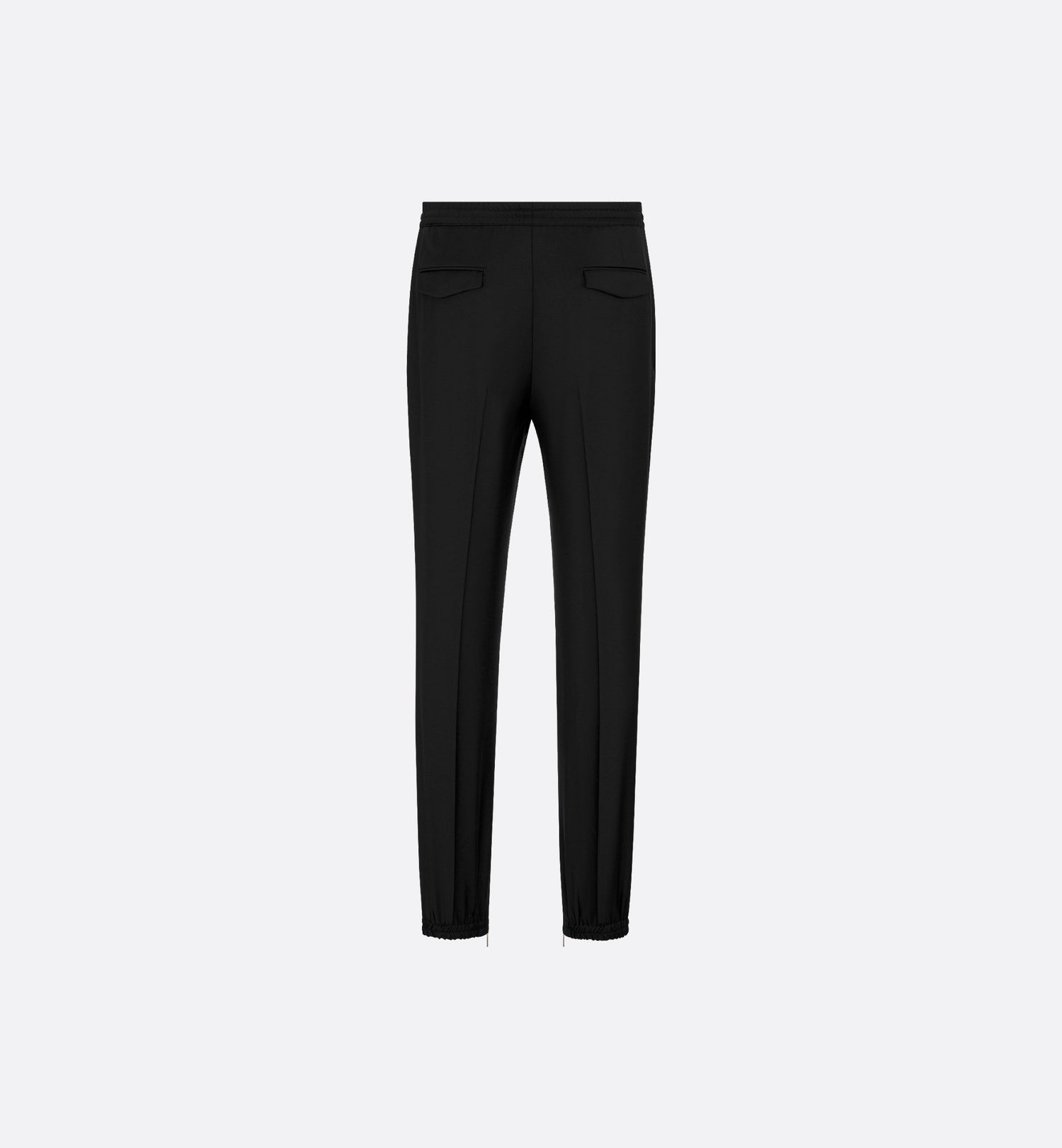 Tailored Track Pants Black Virgin Wool Twill