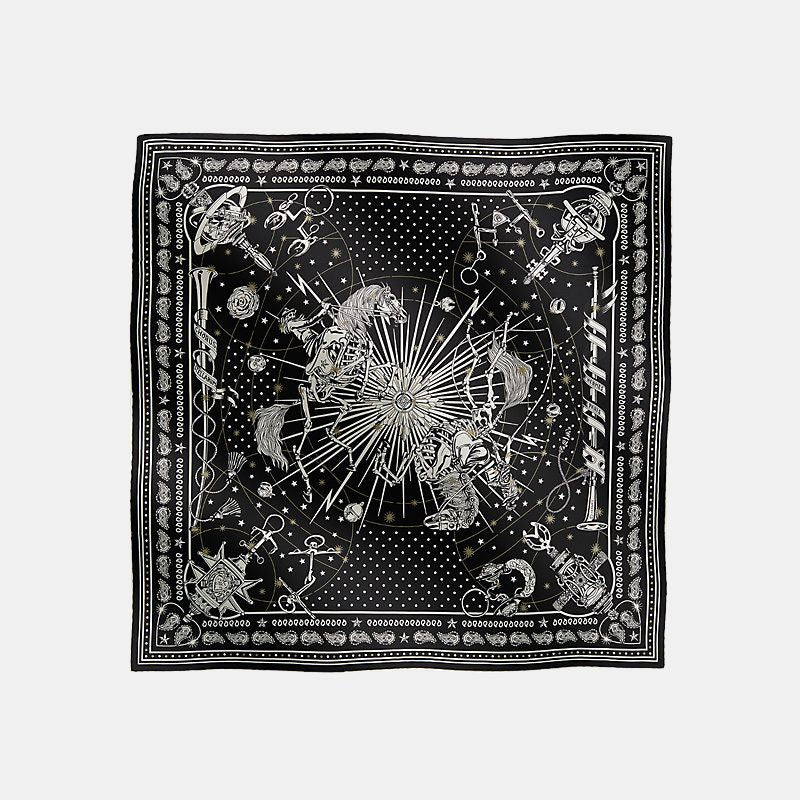 Hermes Chorus Stellarum Bandana 55, black, Front