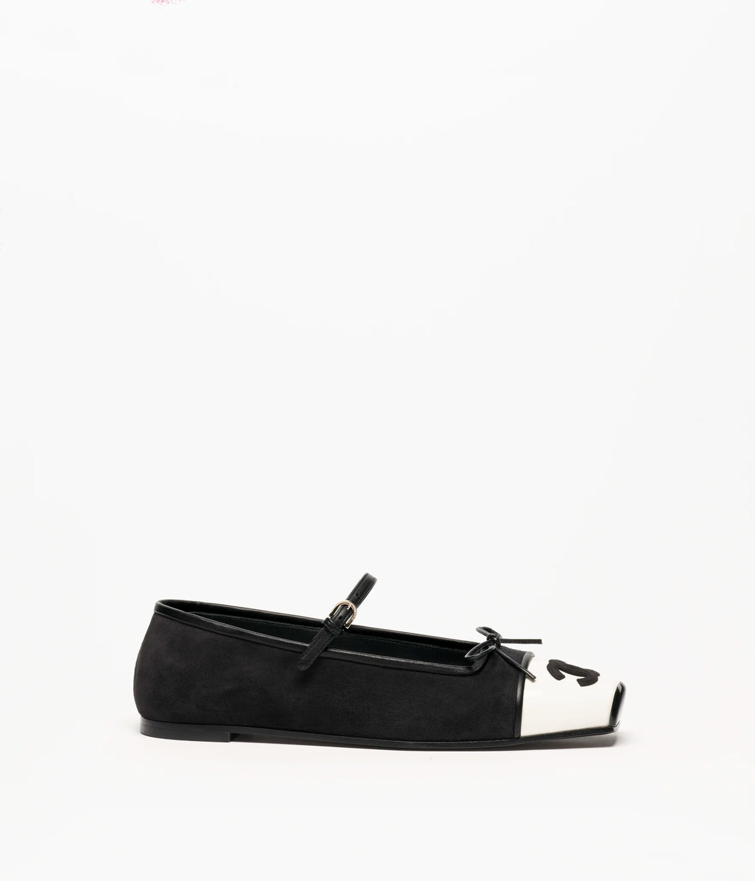 Mary Janes Suede Kidskin & Patent Calfskin Black & White