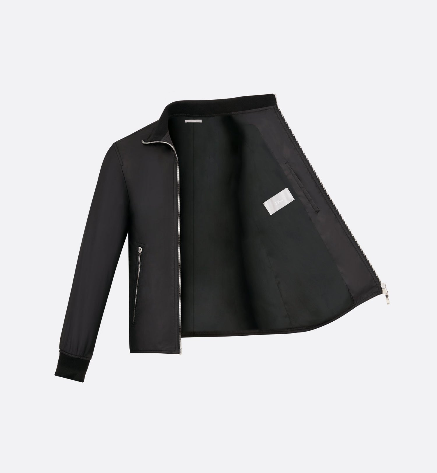 Blouson Jacket With Bee Black Technical Fabric