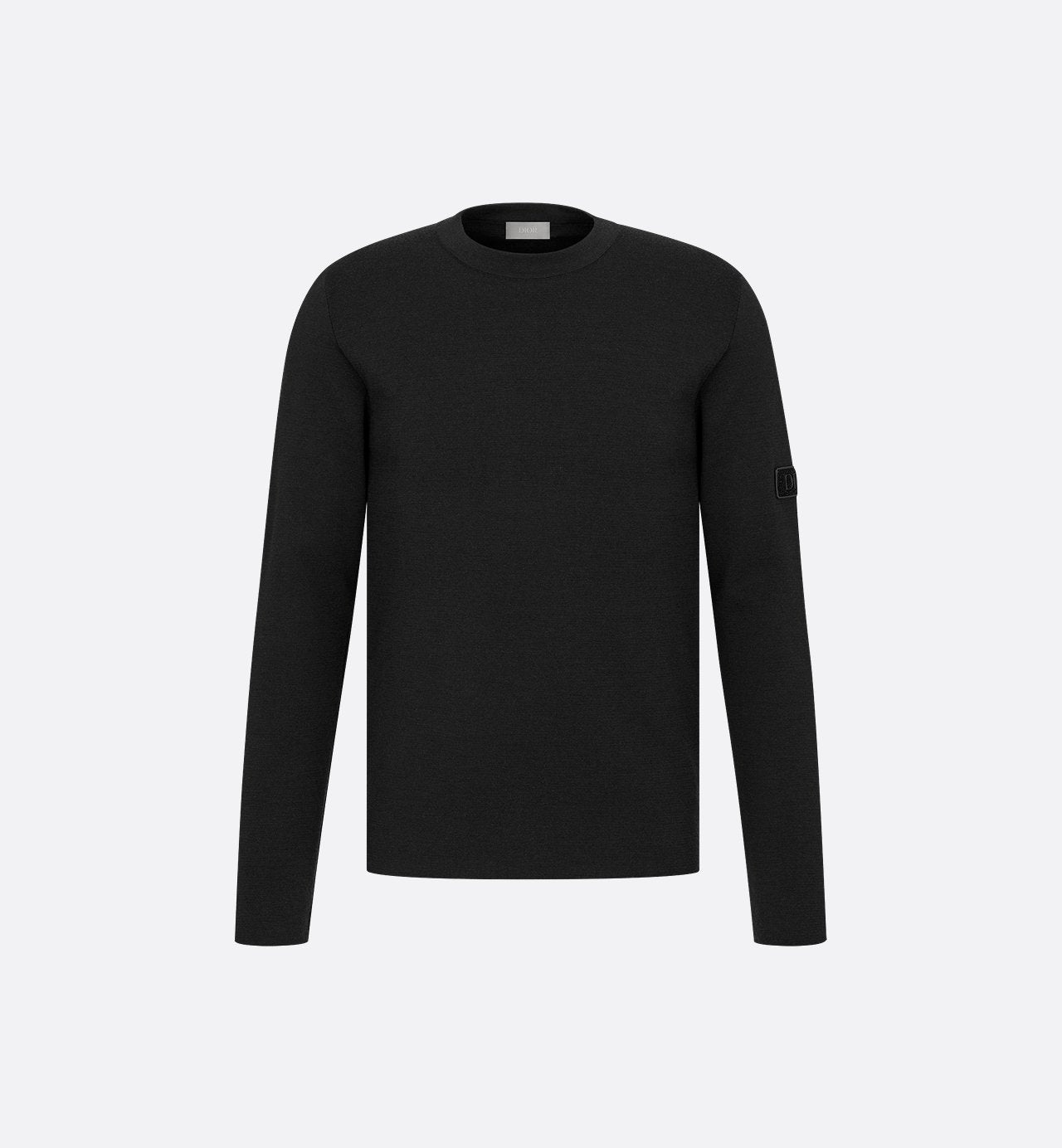 Patch Sweater Black Punto Milano Wool