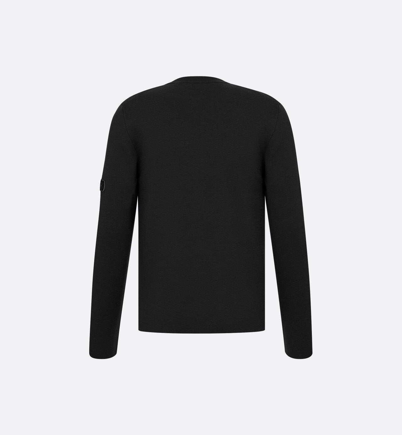 Patch Sweater Black Punto Milano Wool