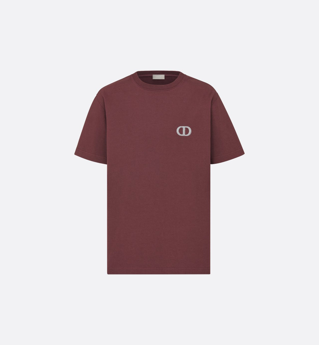 Cd Icon T-Shirt Relaxed Fit Burgundy Cotton Jersey