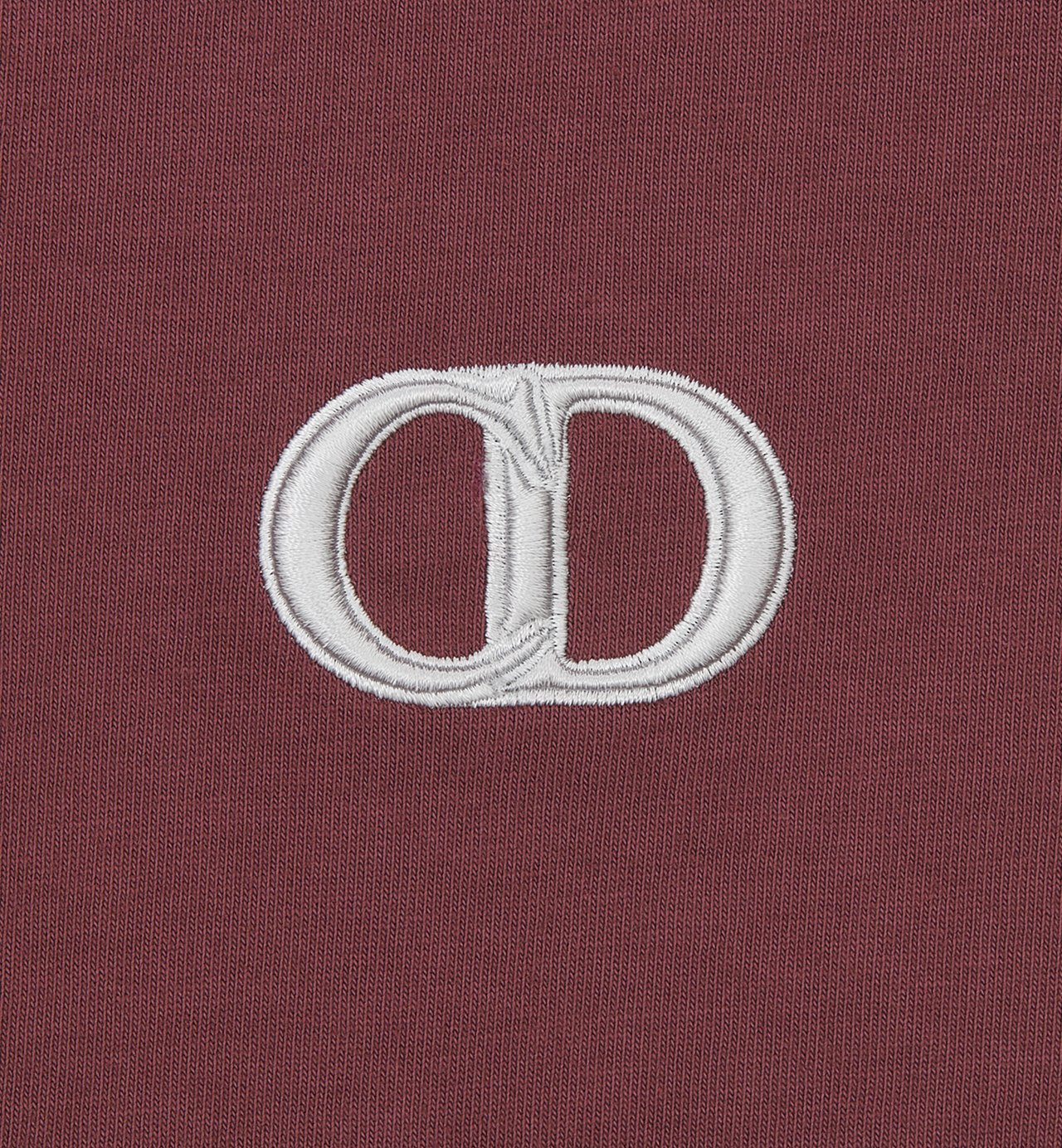 Cd Icon T-Shirt Relaxed Fit Burgundy Cotton Jersey