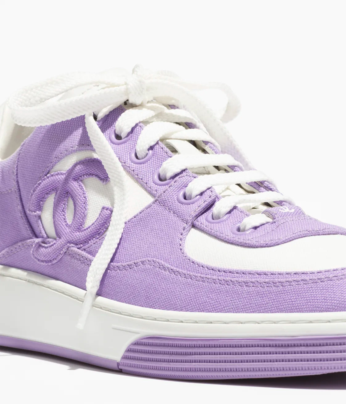 Trainers Cotton Purple White