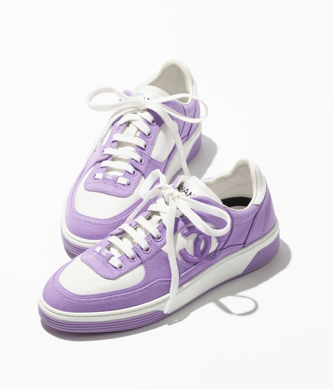 Trainers Cotton Purple White