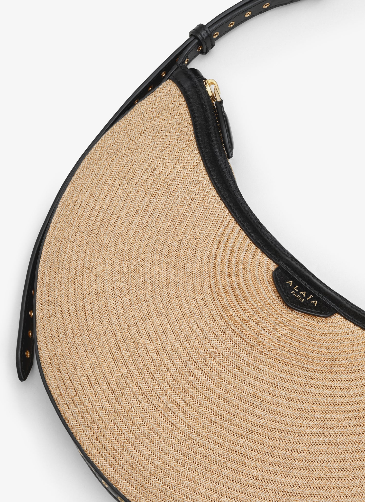 One Piece Demi Lune Bag In Paper Straw