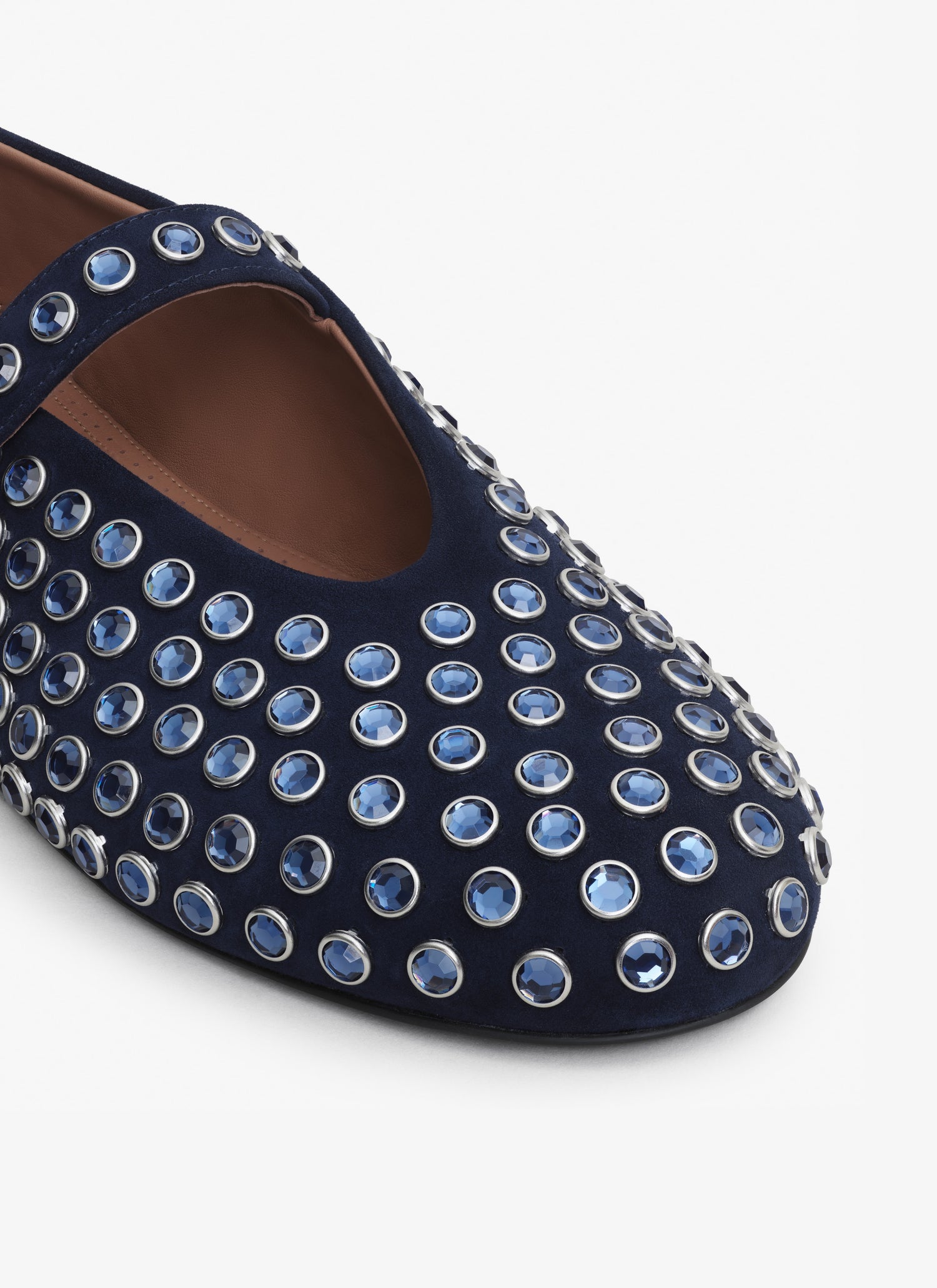 Strass Suede Ballet Flats