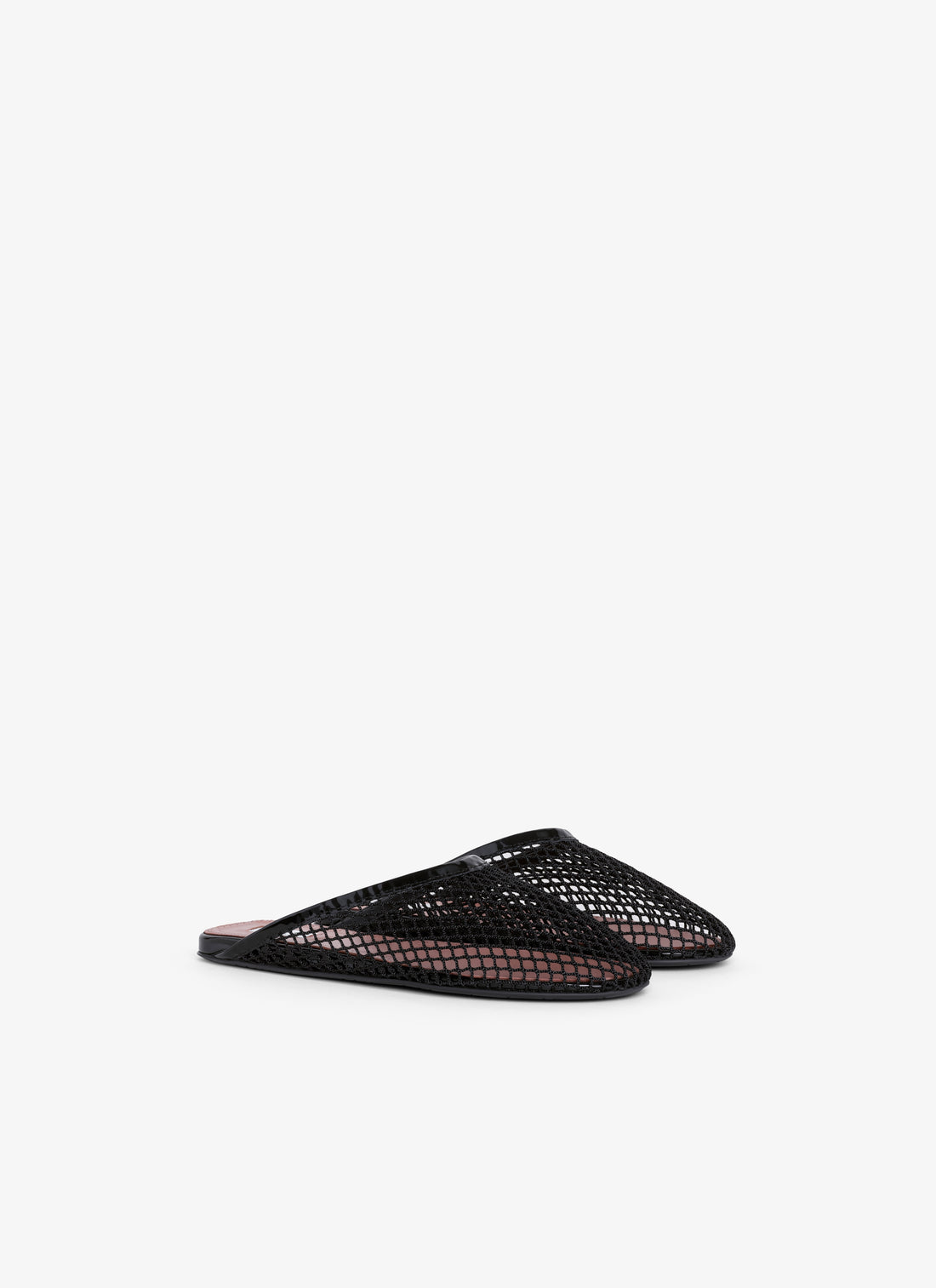 Flat Mules In Fishnet