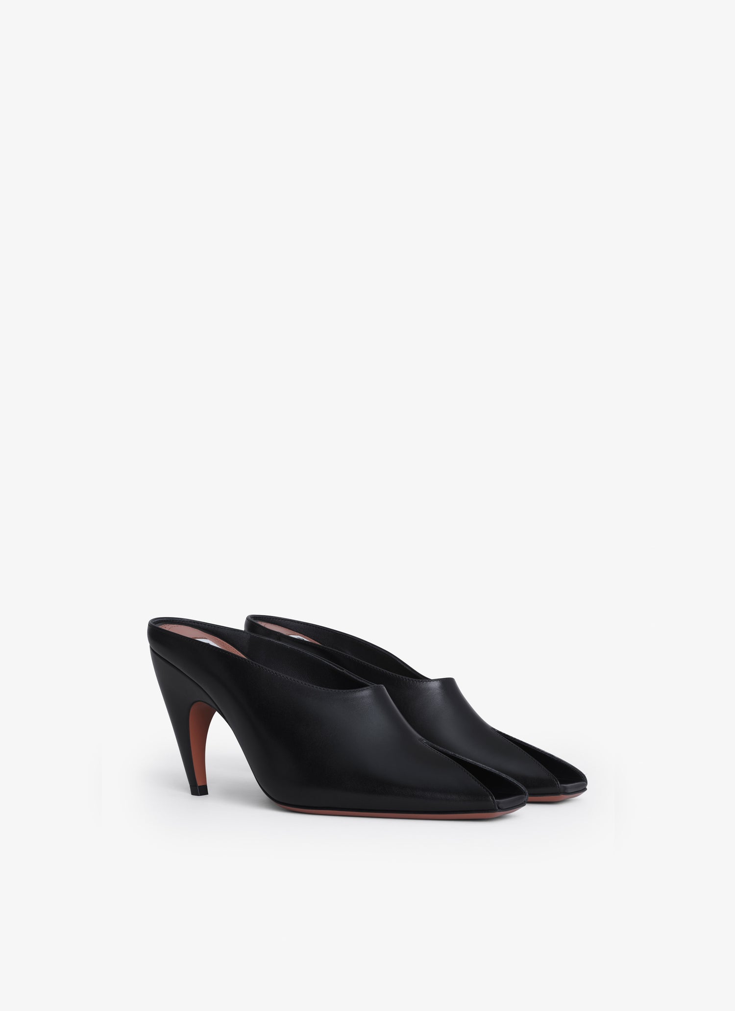 Spike Mules In Calfskin