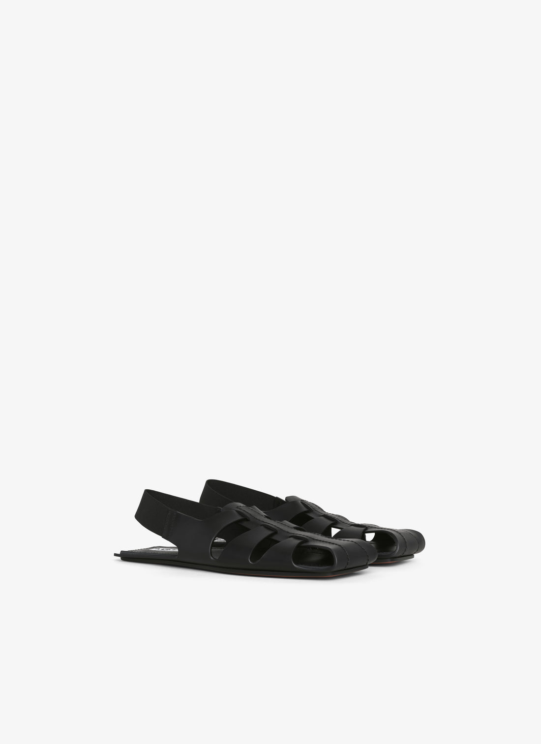 Folded Flat Sandals In Calfskin