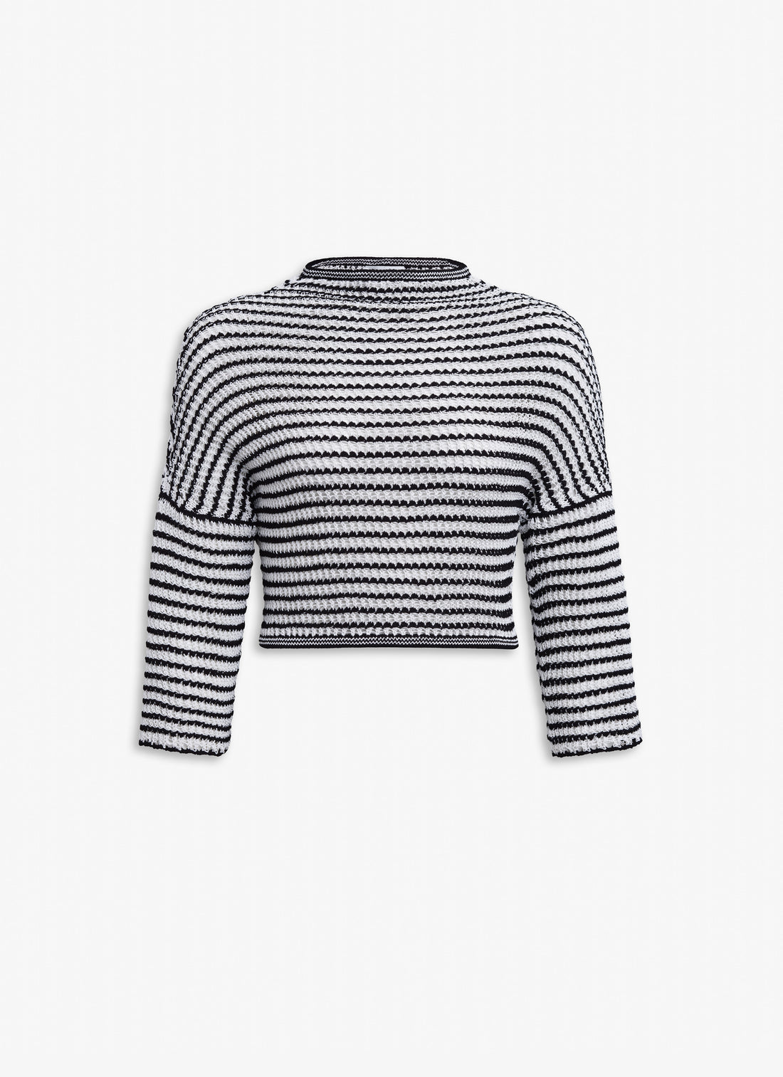 Alaia Striped Knit Crochet Top