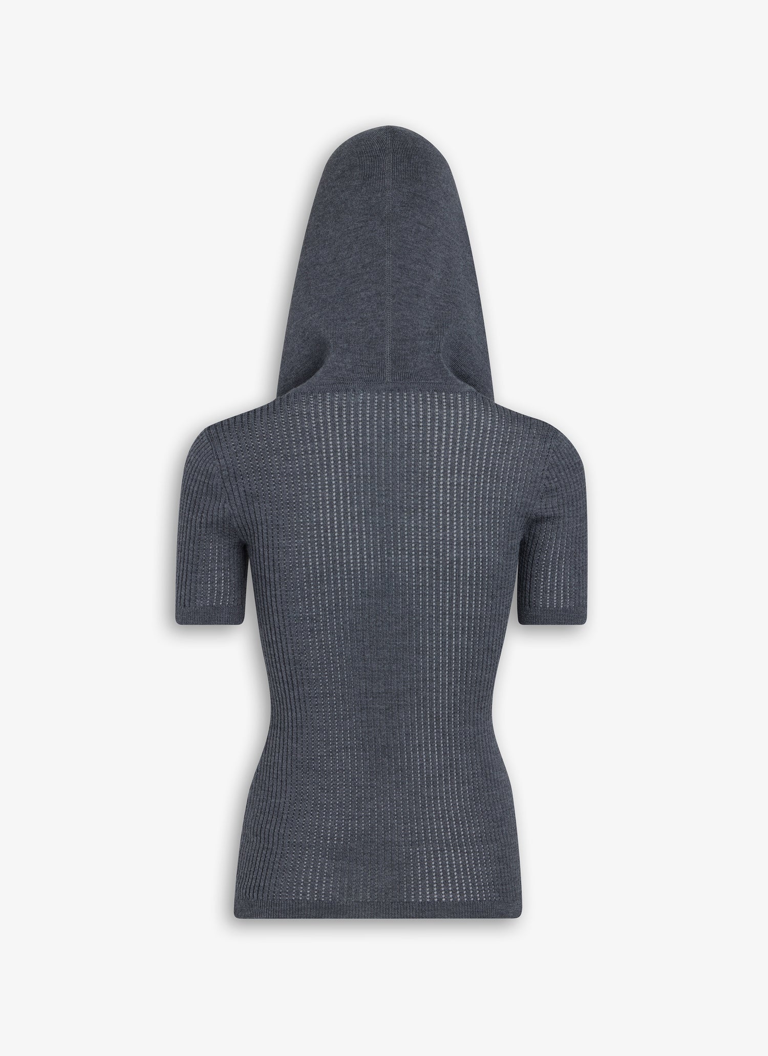 Hooded Top In Pique Knit