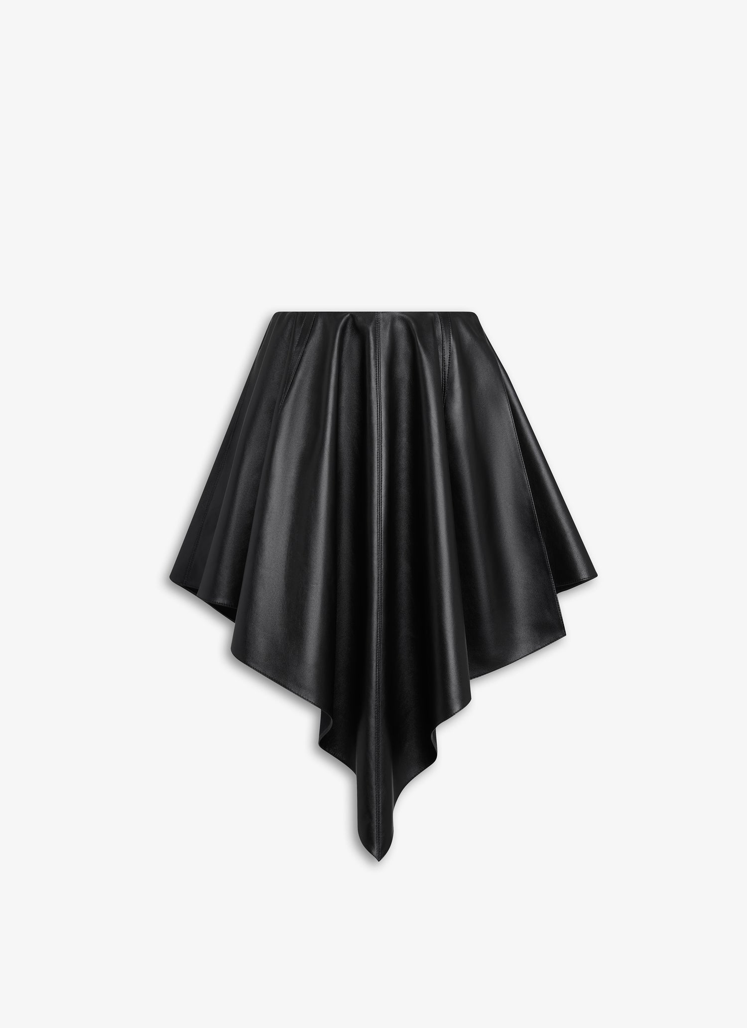 Asymmetrical Leather Skirt