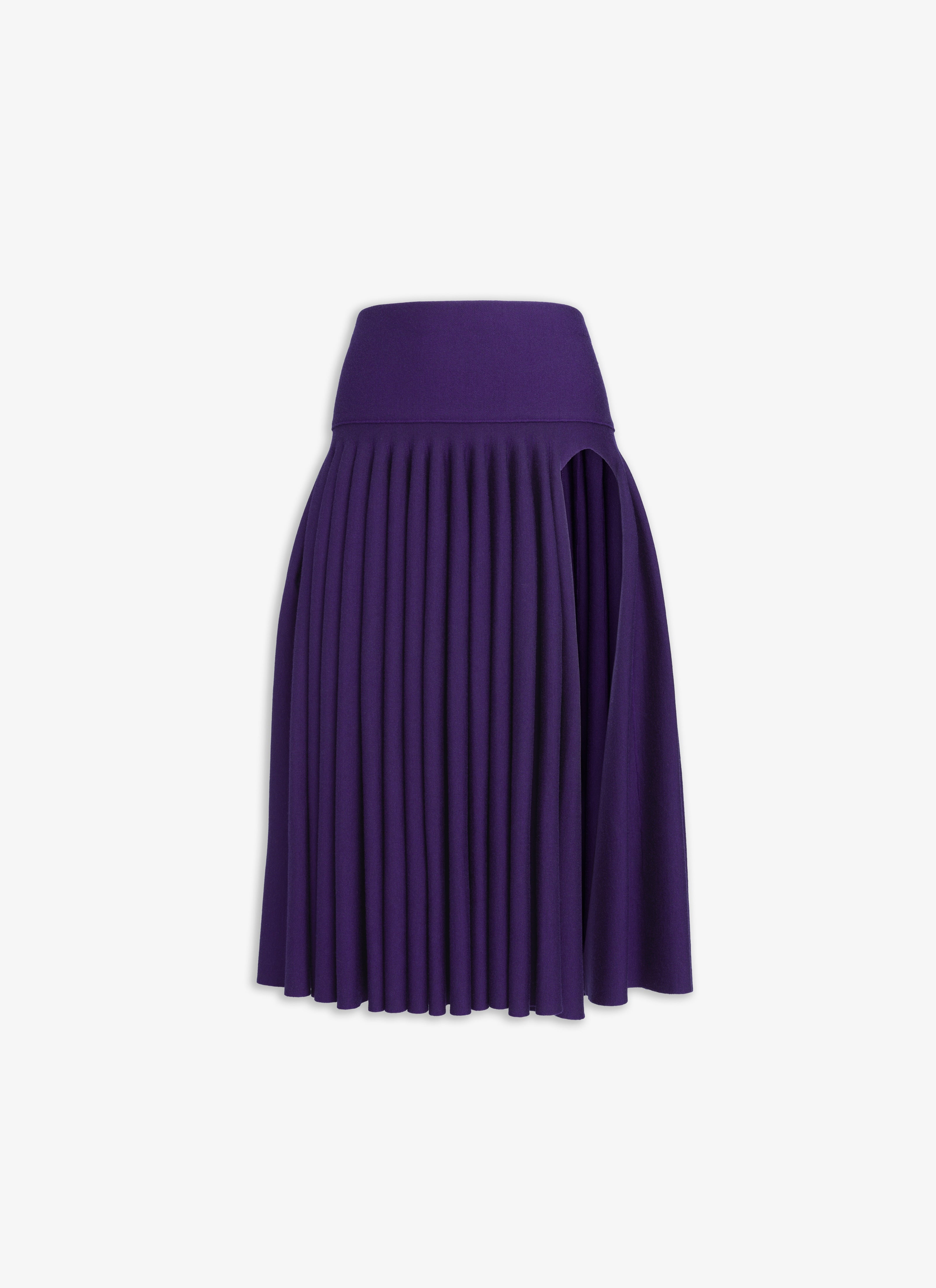 Pleated Skirt In Tight Godet Knit