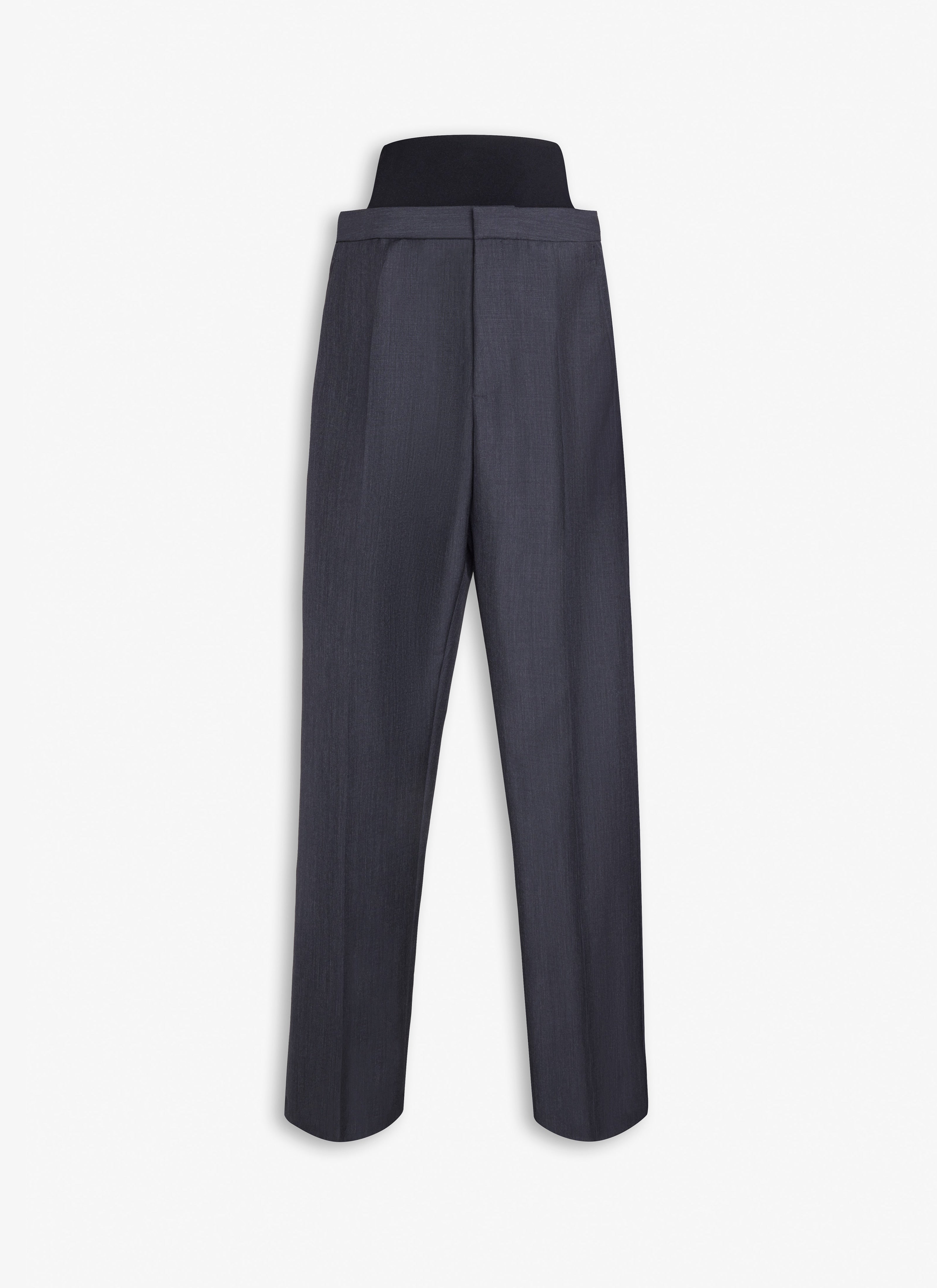 Tailored Trousers With Knit Band