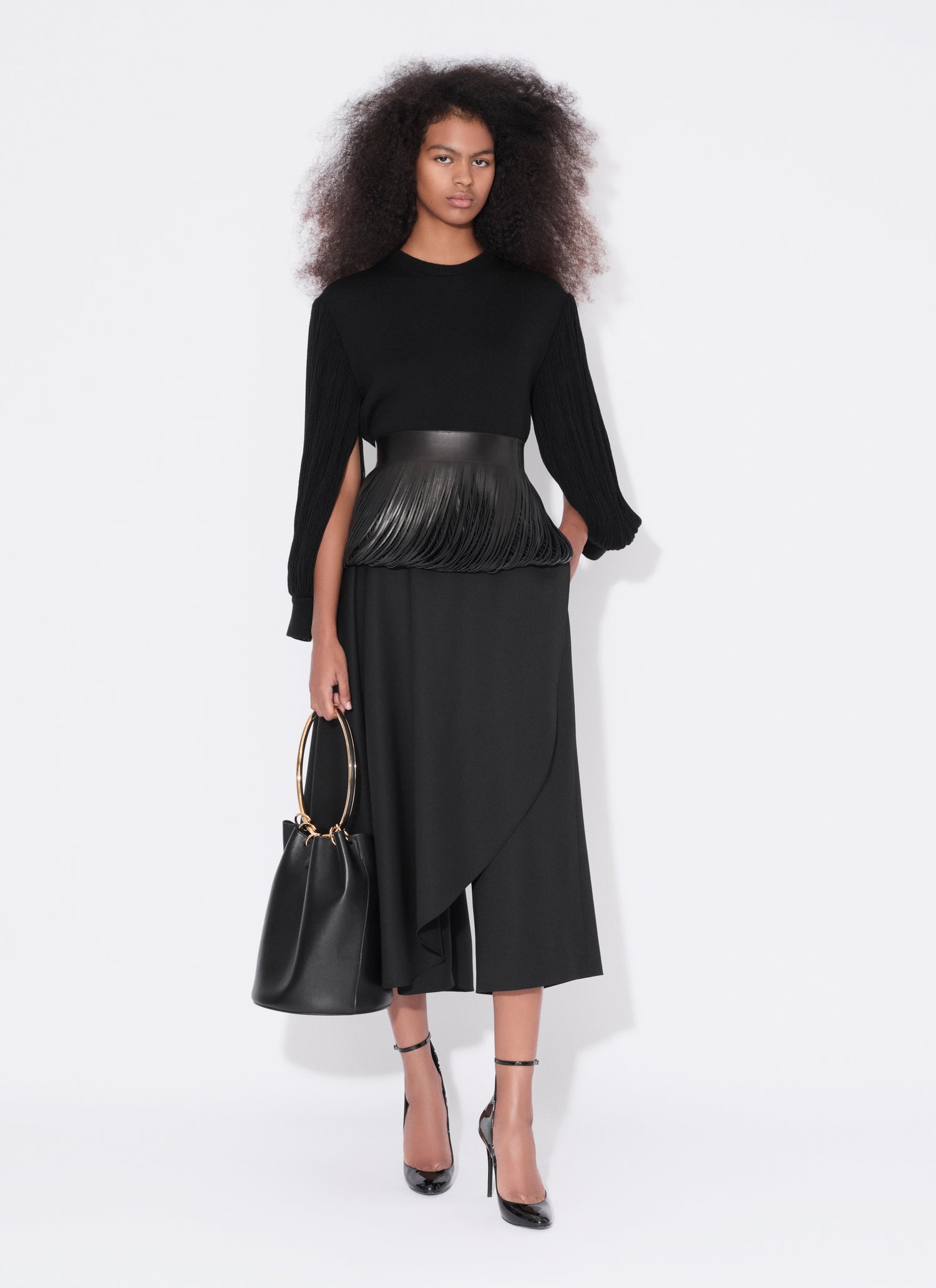 Asymmetrical Skirt Trousers