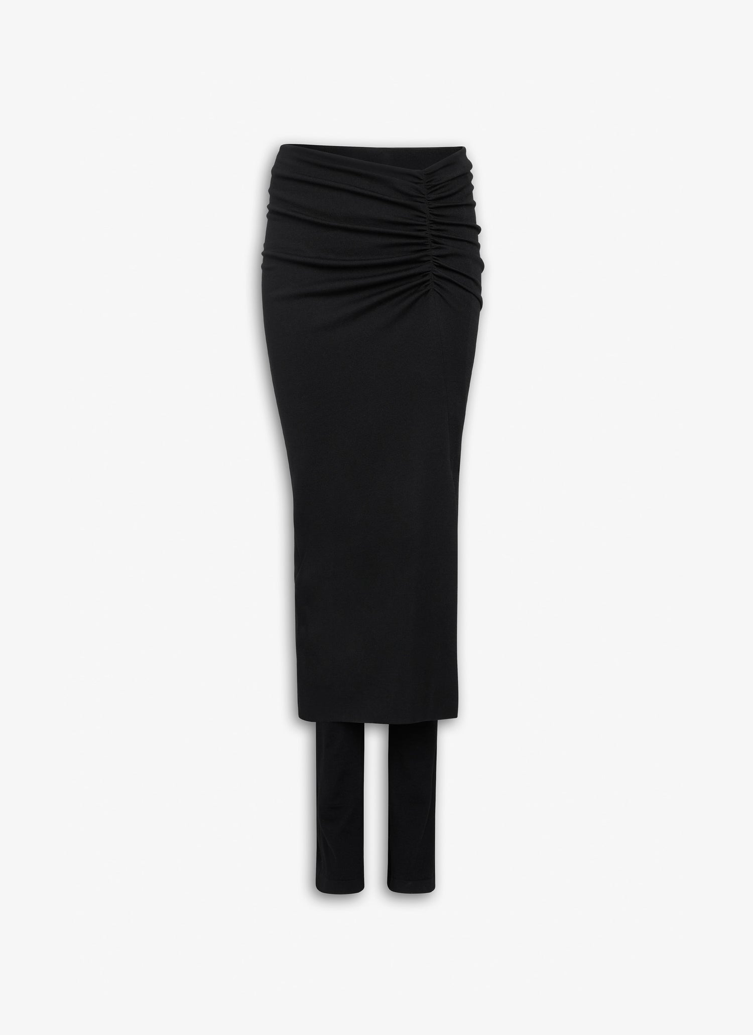 Draped Skirt Pants In Ultrafine Merino Knit