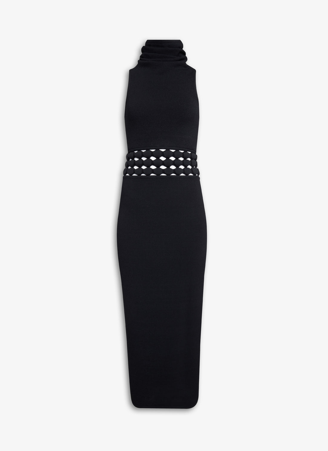 Hooded Dress With 3D Perforations