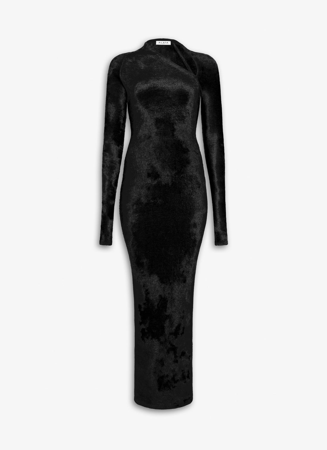 Bodycon Maxi Dress In Shiny Velvet Knit