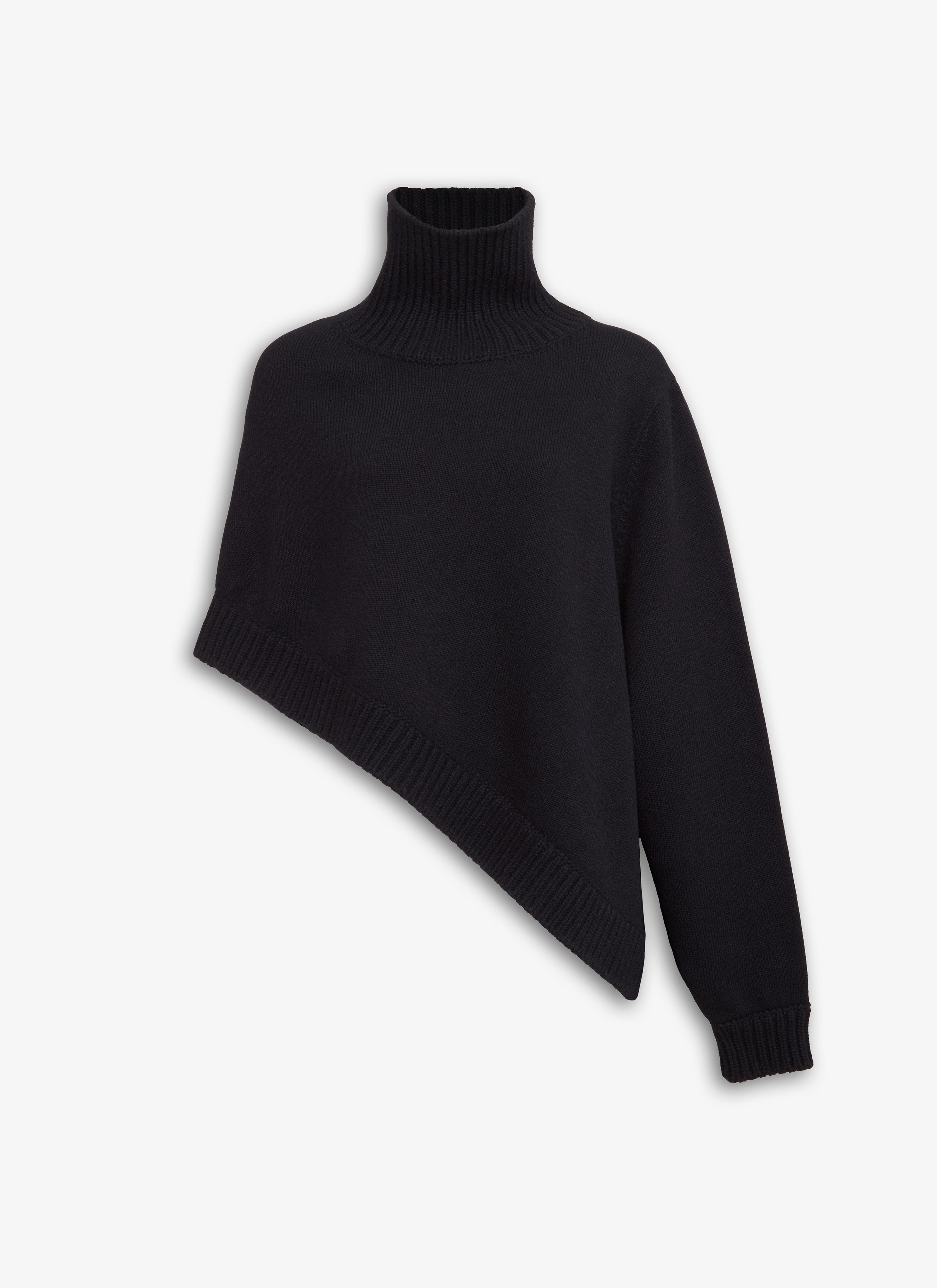 Asymmetrical Cape Jumper In Cashmere