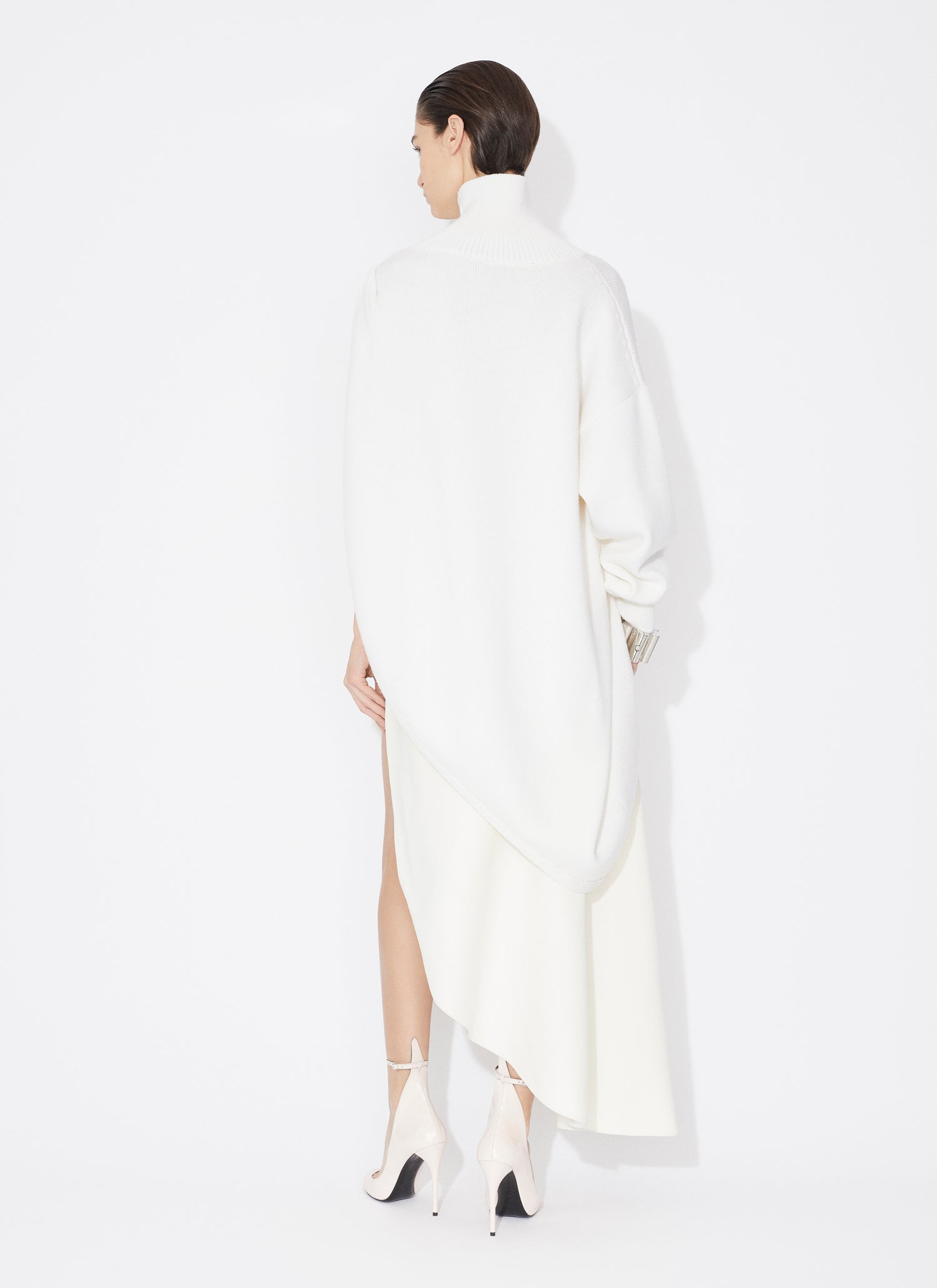 Knitted Asymmetrical Cape Jumper