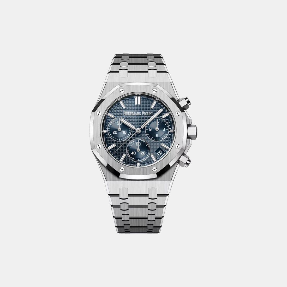 Audemars Piguet Royal Oak Selfwinding Chronograph Blue 41mm , Front, New 2022 41Mm 50Th Anniversary 26240St.Oo.1320St.01