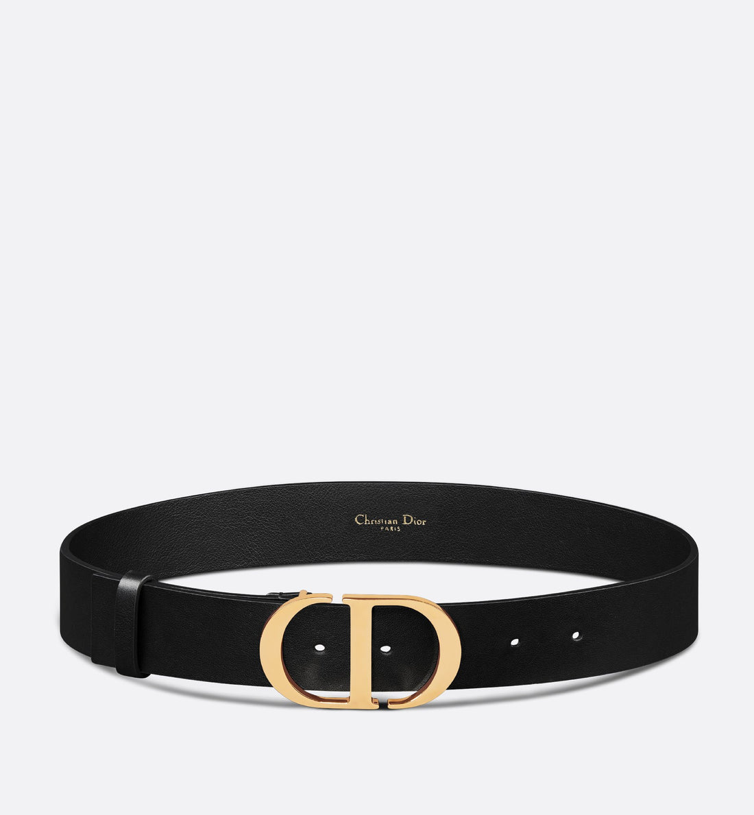 30 Montaigne Belt Black Smooth Calfskin 35 mm