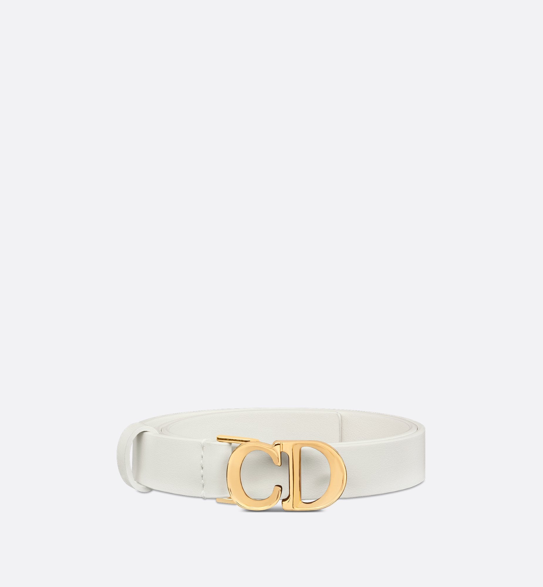 C Est Dior Belt Latte Smooth Calfskin 20 mm