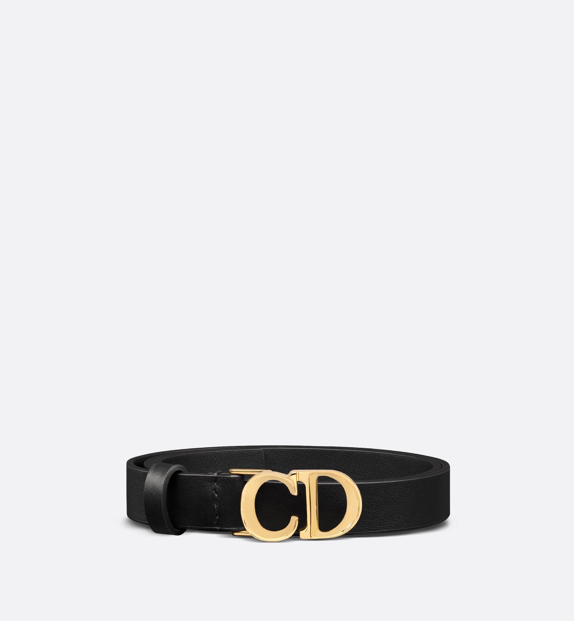 C Est Dior Belt Black Smooth Calfskin 20 mm