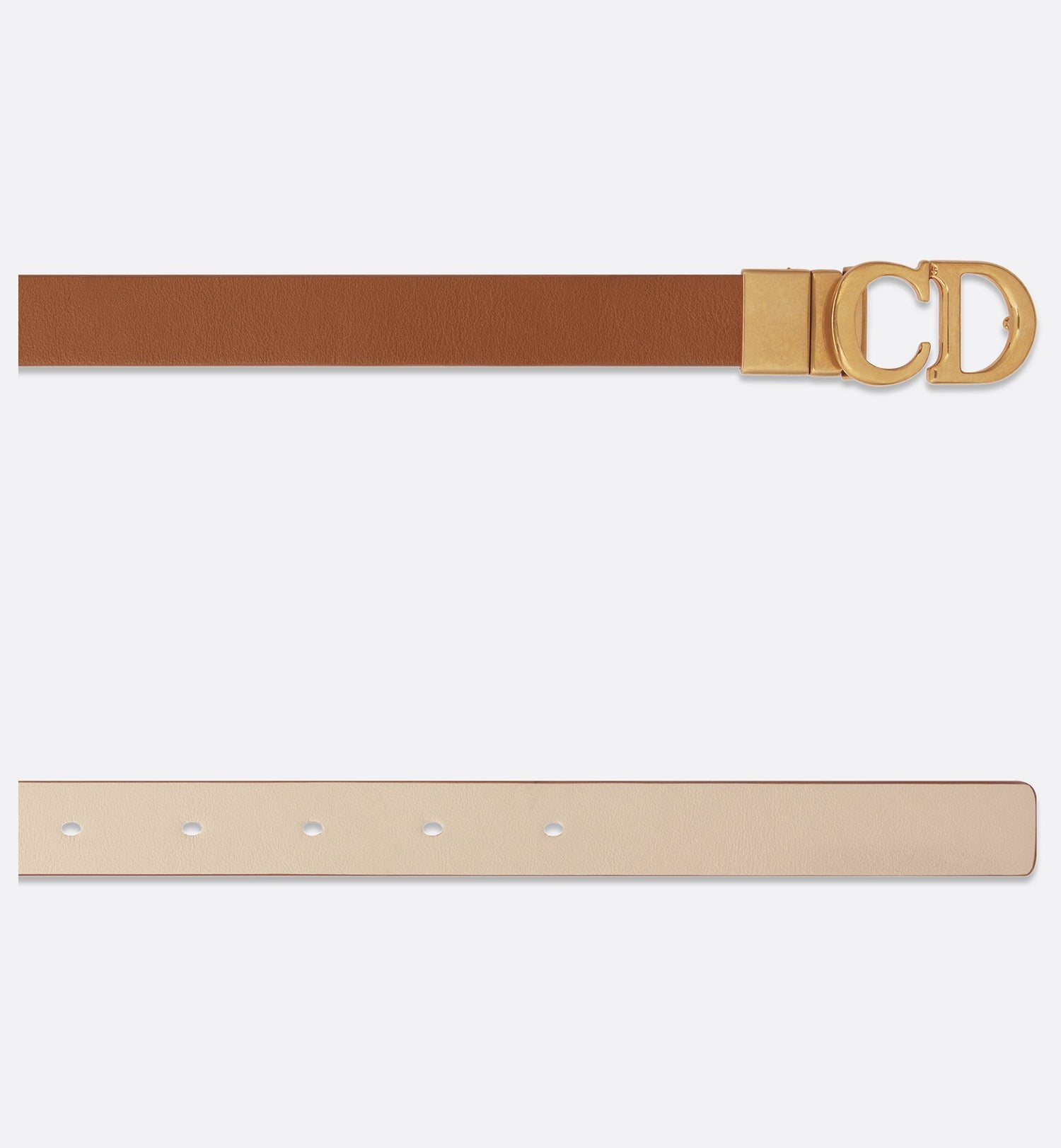 Reversible Saddle Belt Golden Saddle And Caramel Beige Smooth Calfskin 20 mm