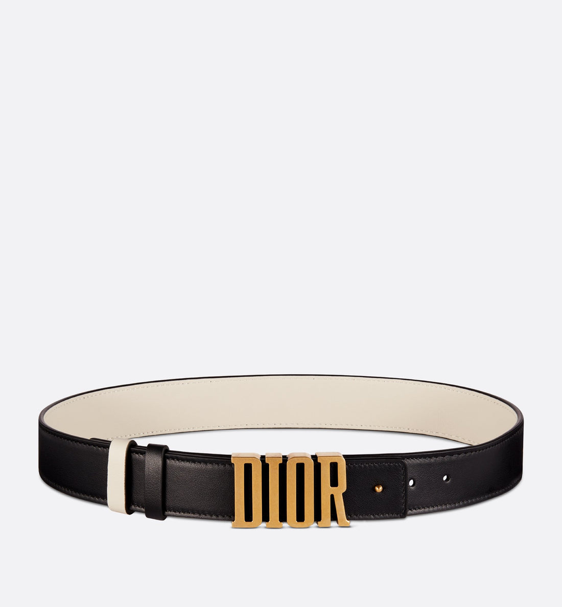 D Fence Reversible Belt Black And Latte Smooth Calfskin 30 mm