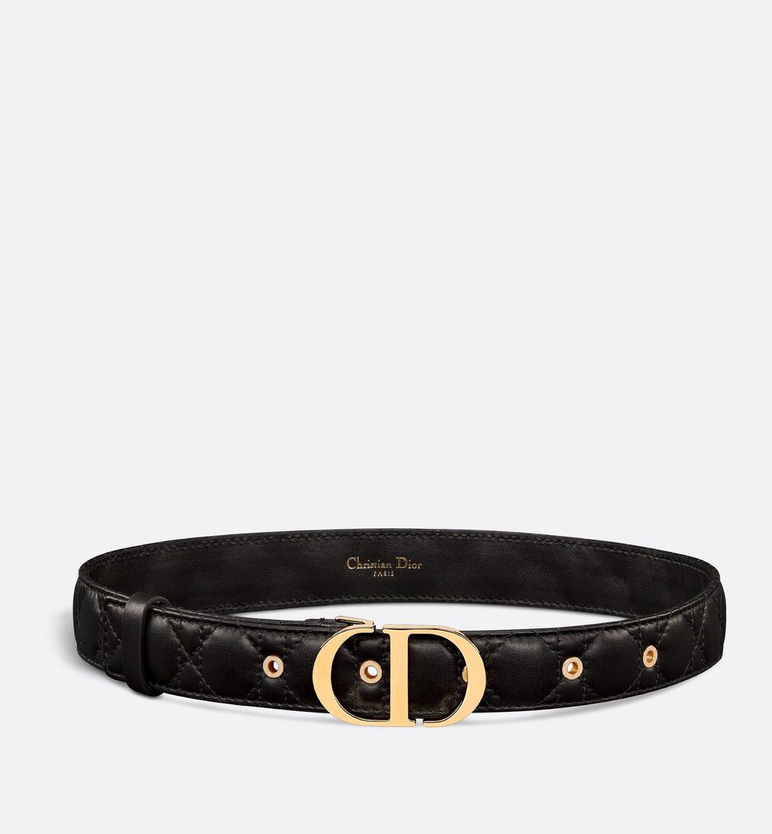 30 Montaigne Belt Black Cannage Calfskin 30 mm