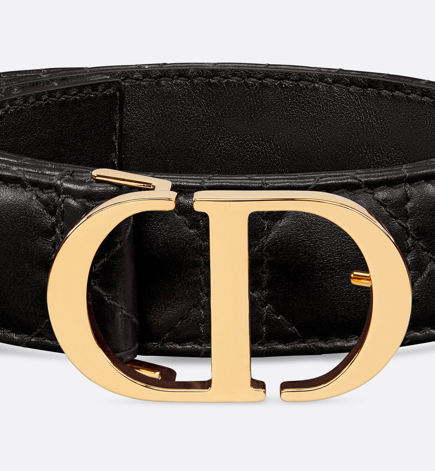 30 Montaigne Belt Black Cannage Calfskin 30 mm