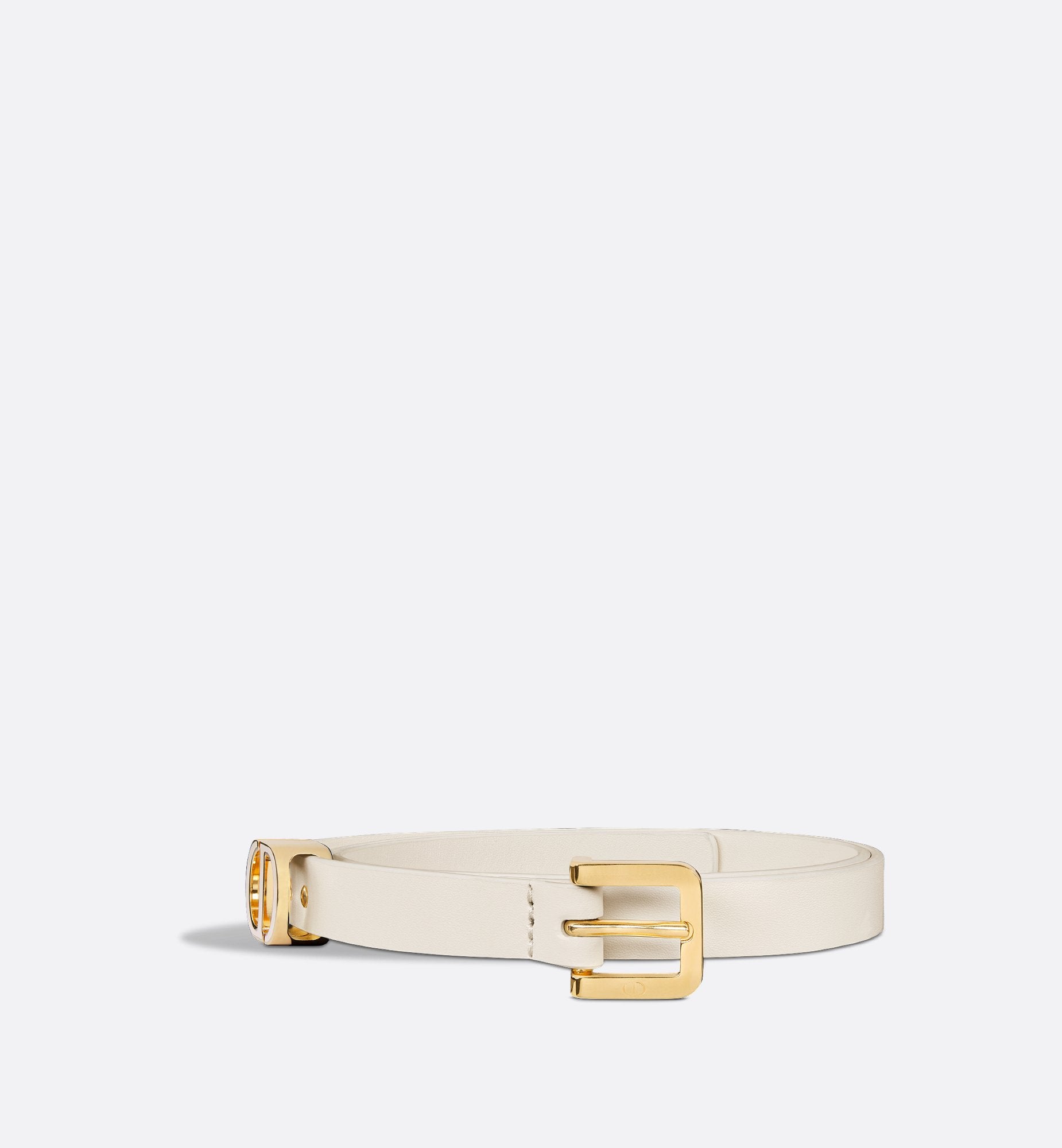 30 Montaigne Loop Belt Latte Calfskin 15 mm