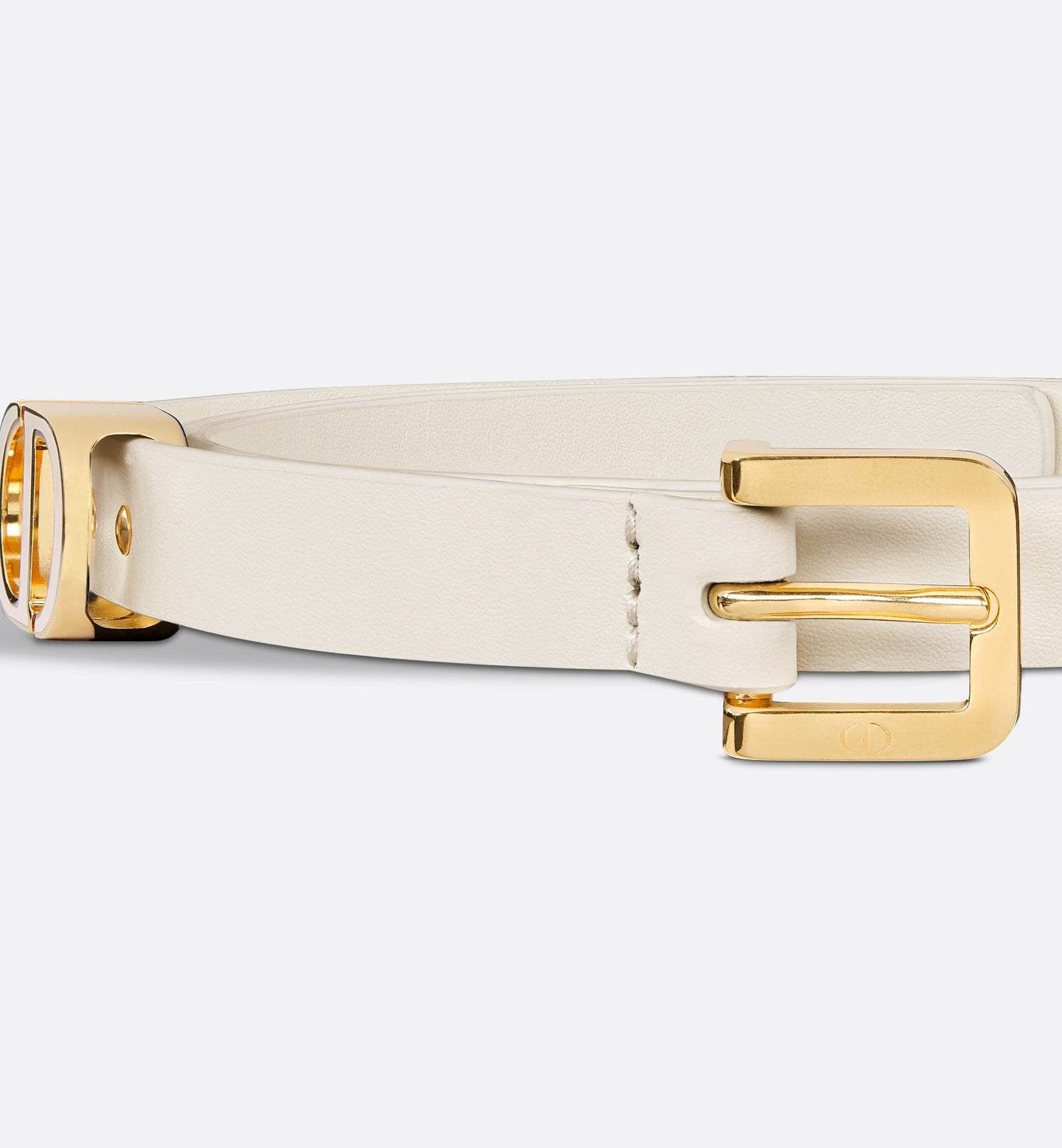 30 Montaigne Loop Belt Latte Calfskin 15 mm