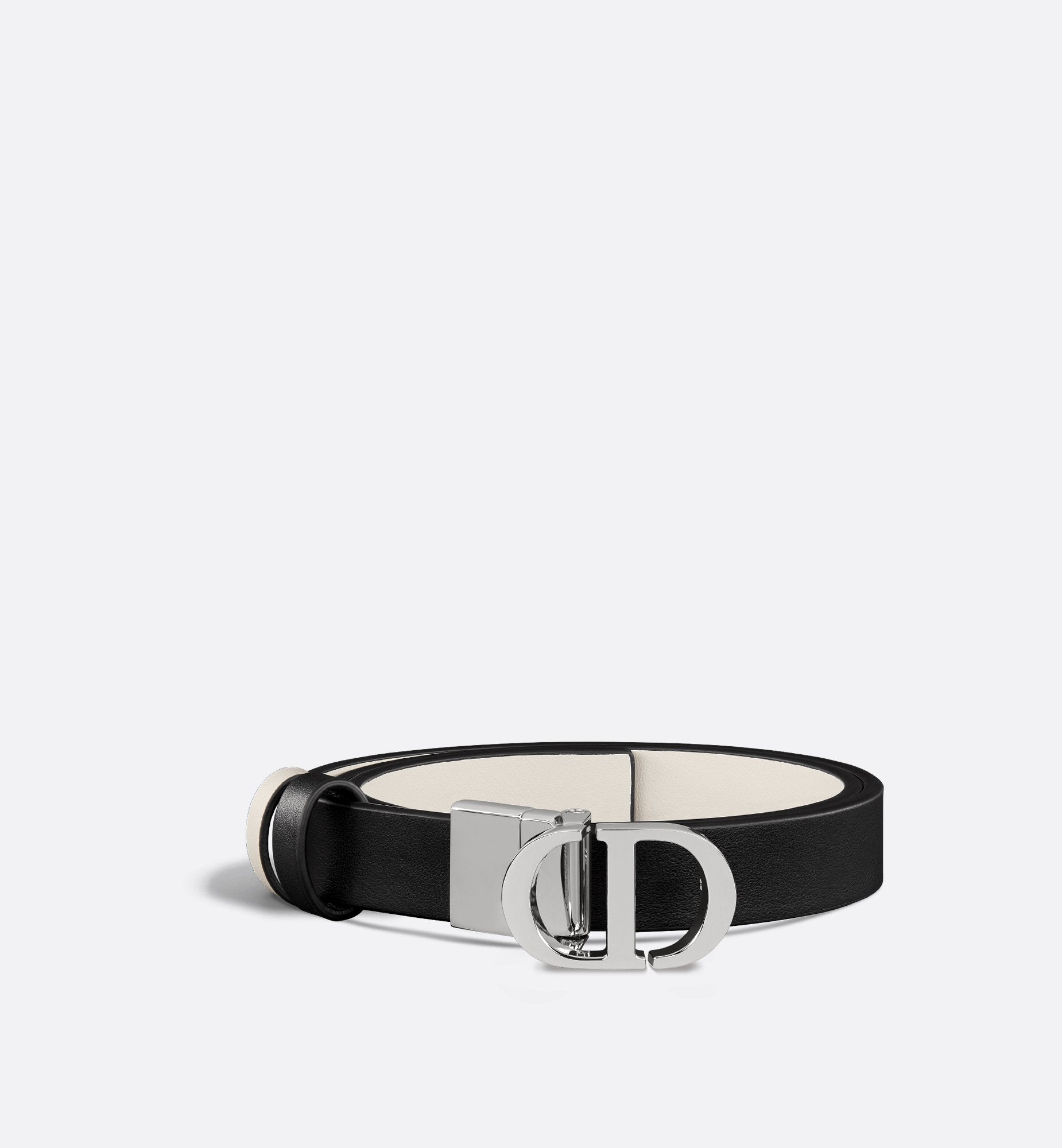 30 Montaigne Reversible Belt Black And White Smooth Calfskin 20 mm