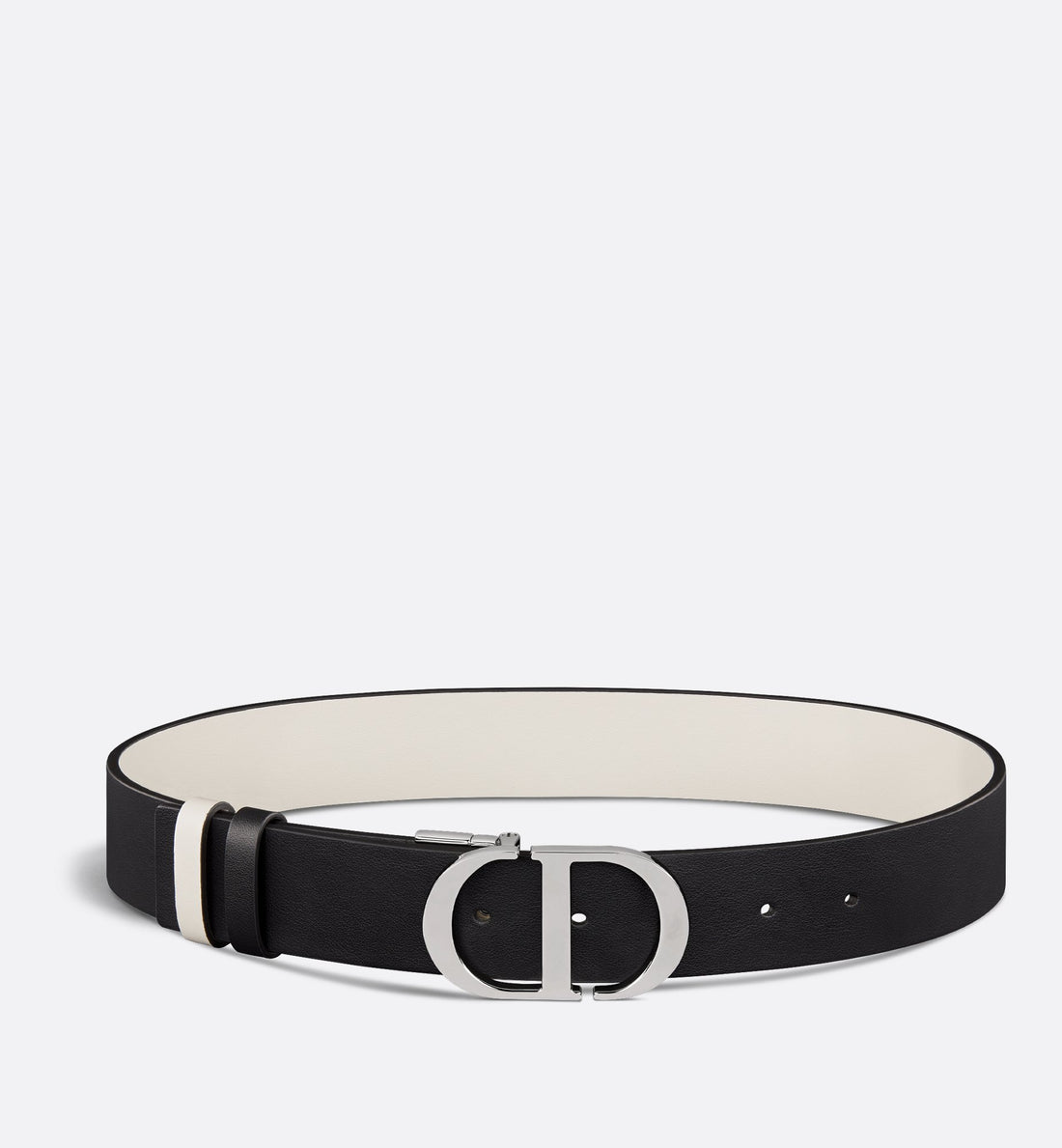 30 Montaigne Reversible Belt Black And White Smooth Calfskin 35 mm